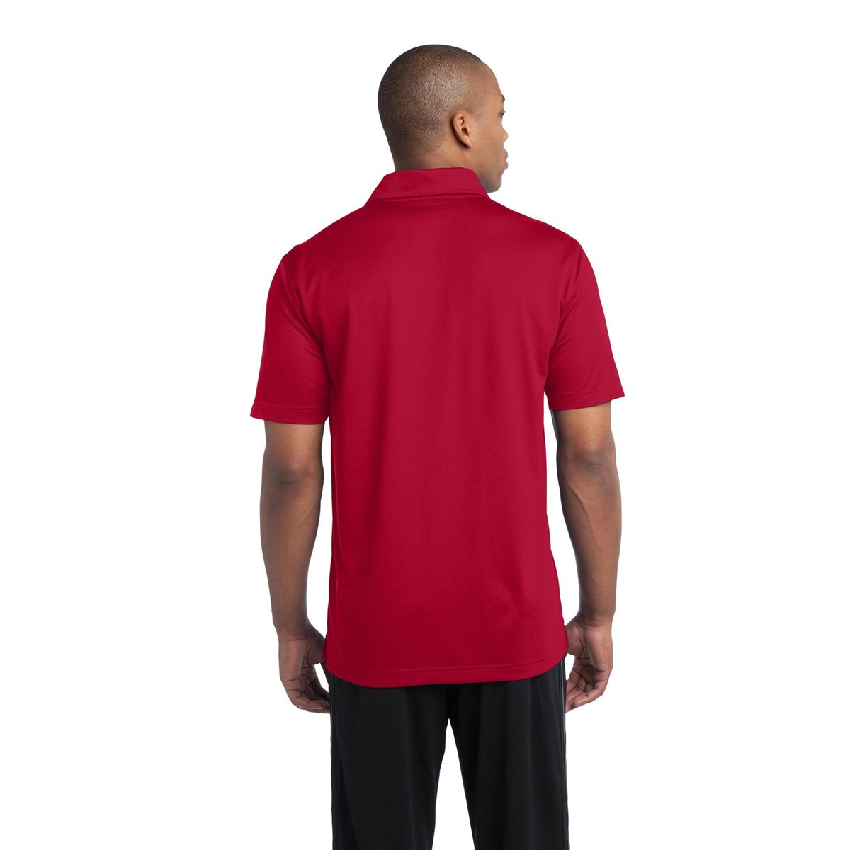 Black Polo Shirt - Sport-Tek - Textured Polyester - Stylish Fit