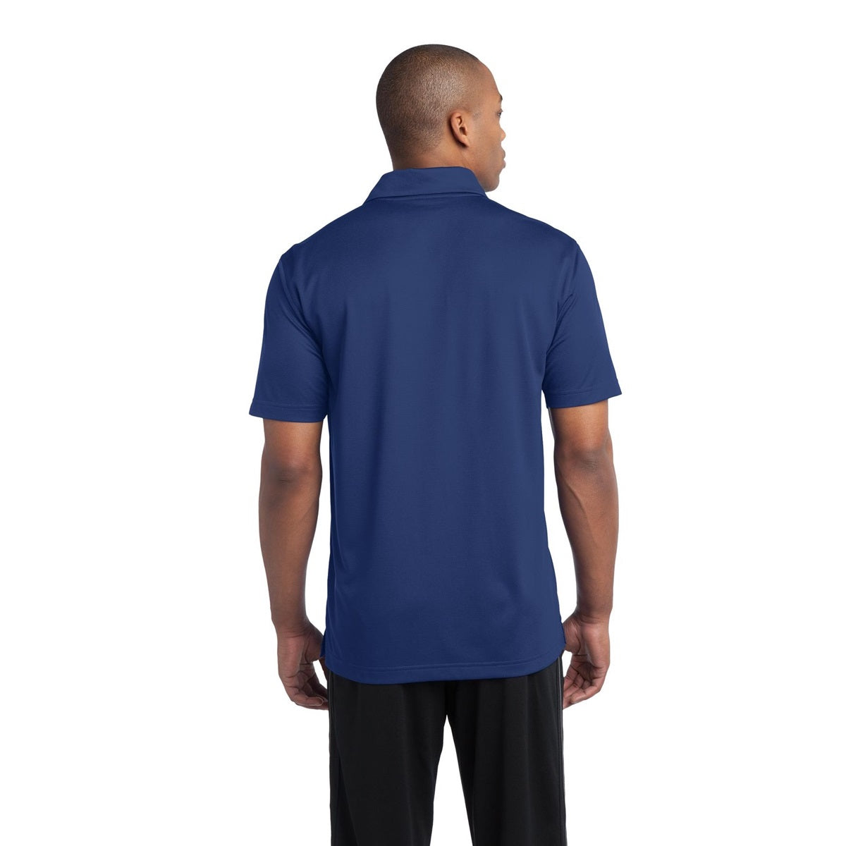 Black Polo Shirt - Sport-Tek - Textured Polyester - Stylish Fit