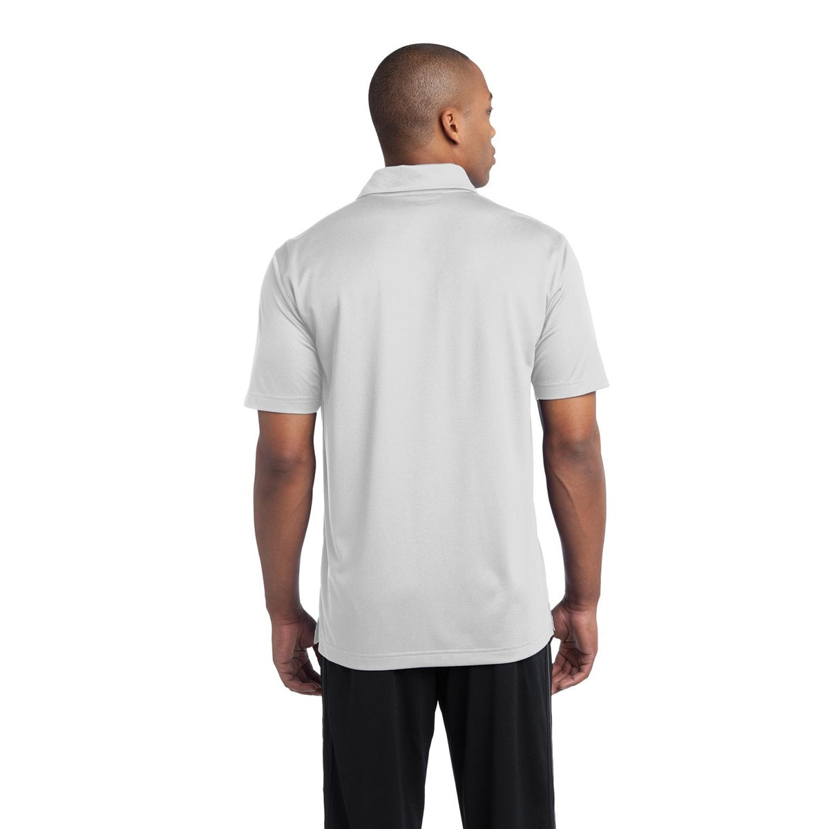 Black Polo Shirt - Sport-Tek - Textured Polyester - Stylish Fit