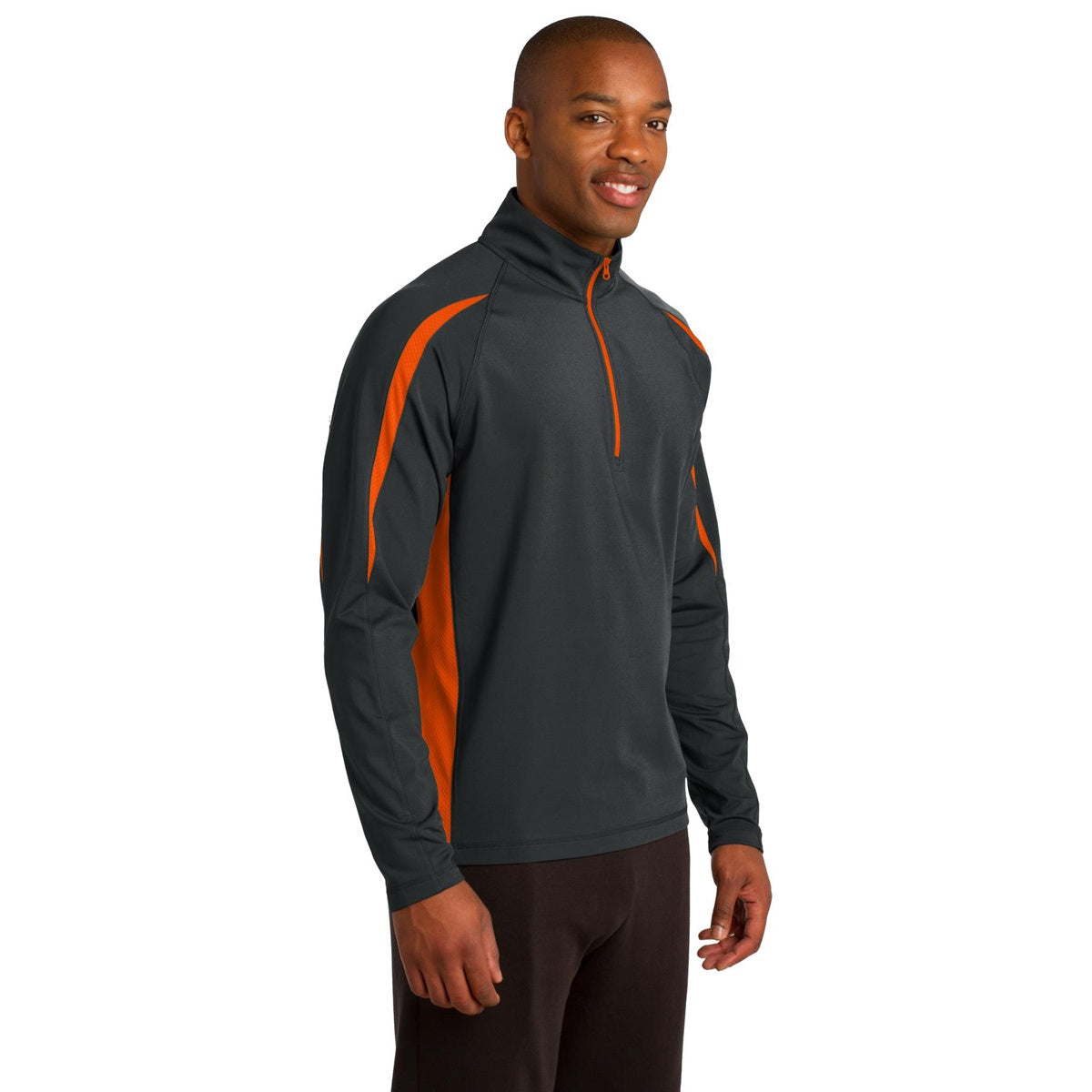 Black/Charcoal Grey Sweatshirts - Sport-Tek - Stretch Pullover