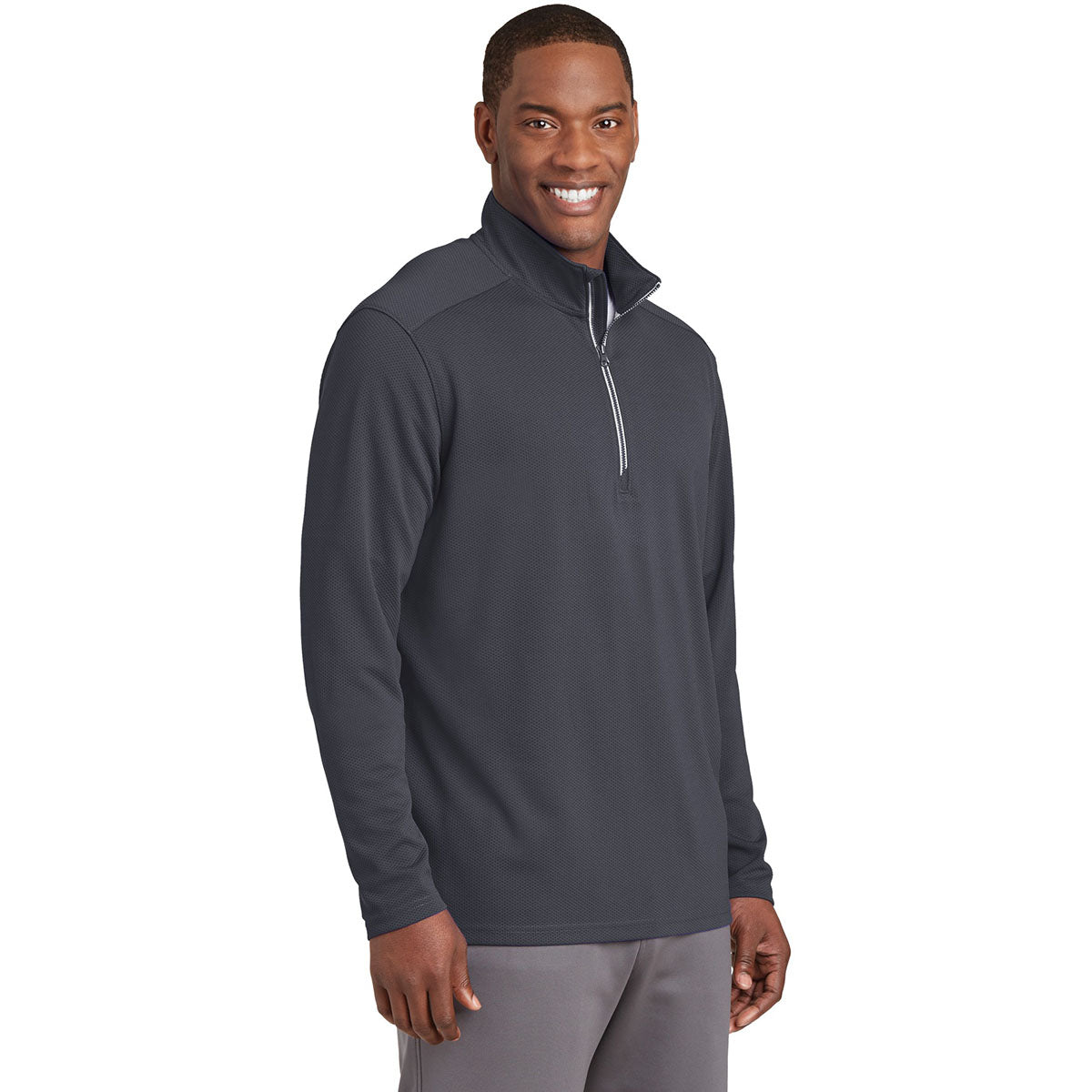 Black Textured Jacket - Sport-Tek - Moisture-Wicking