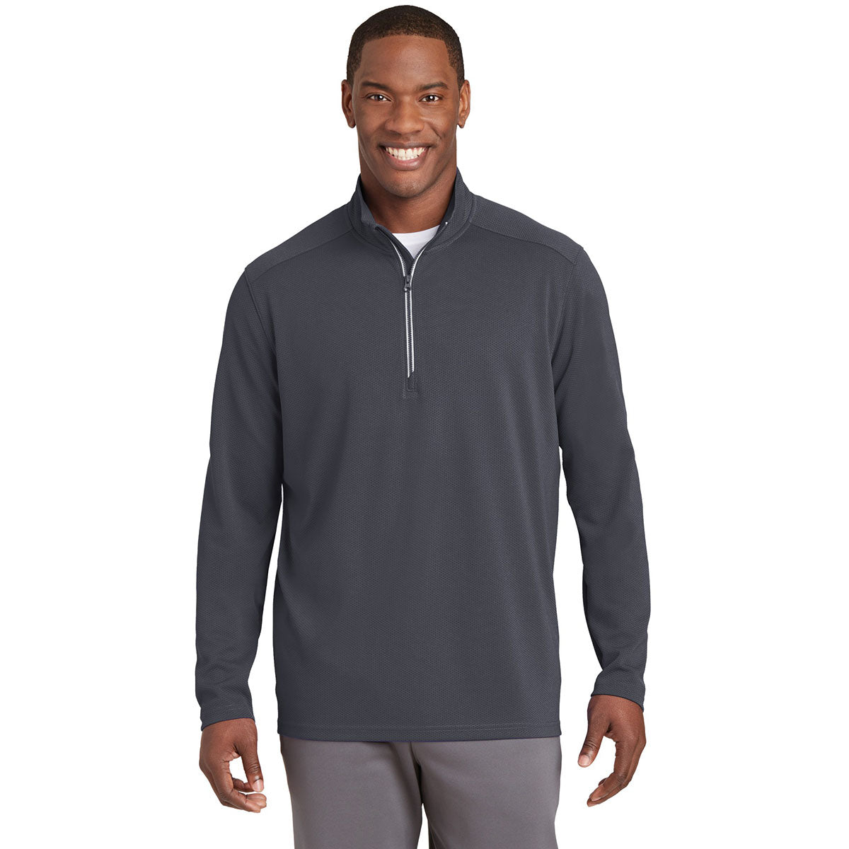 Black Textured Jacket - Sport-Tek - Moisture-Wicking
