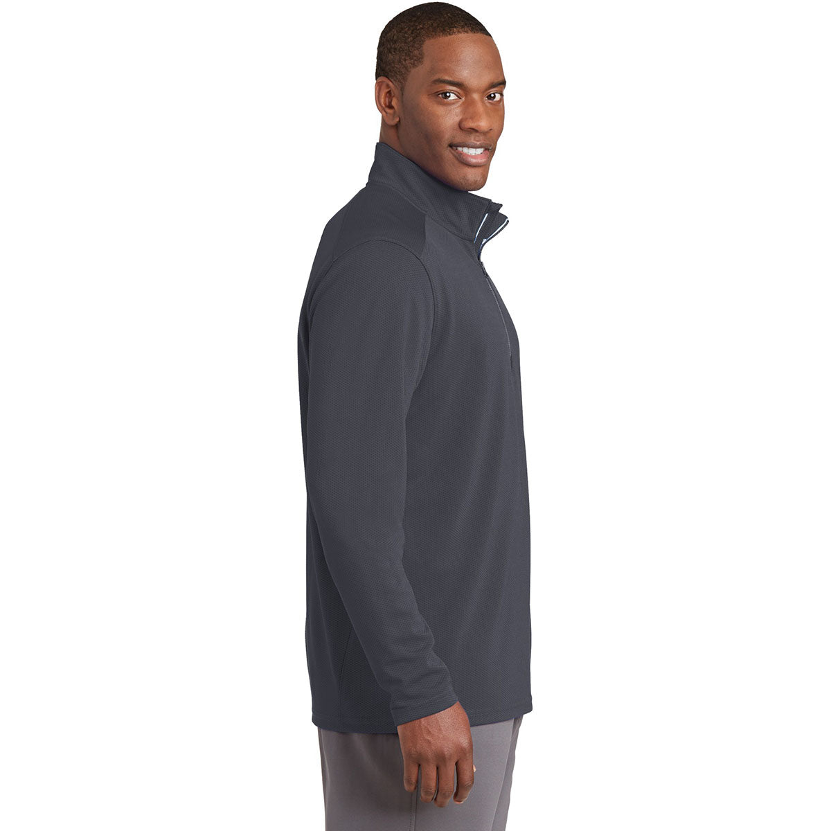 Black Textured Jacket - Sport-Tek - Moisture-Wicking