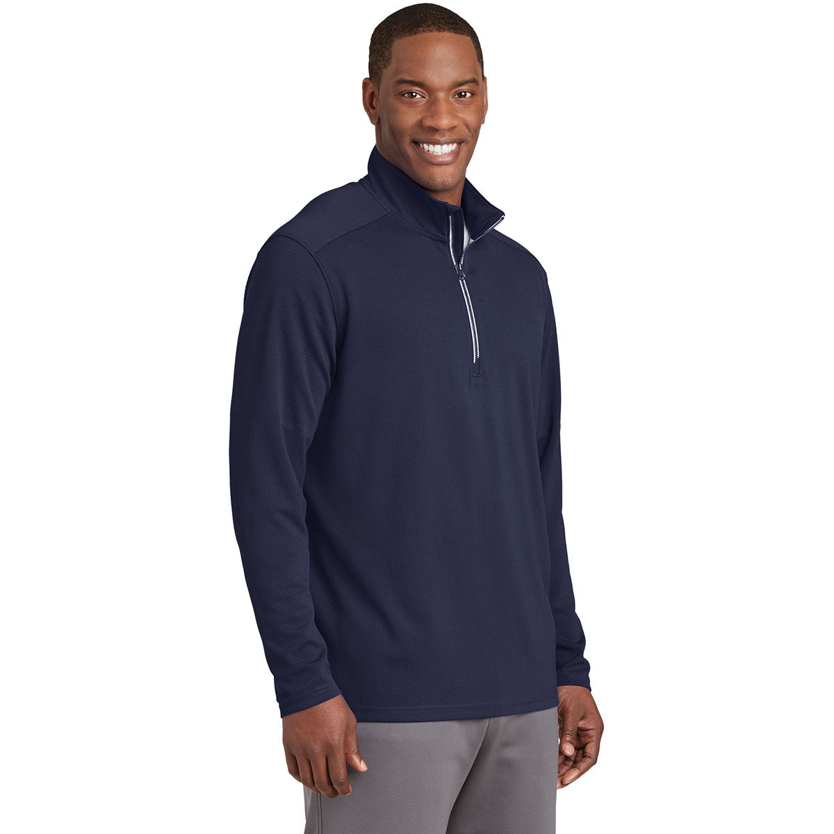 Black Textured Jacket - Sport-Tek - Moisture-Wicking