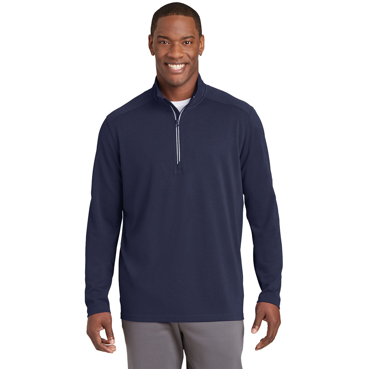 Black Textured Jacket - Sport-Tek - Moisture-Wicking