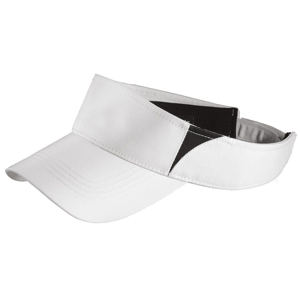 Black/White Visors - Sport-Tek - Performance Fabric
