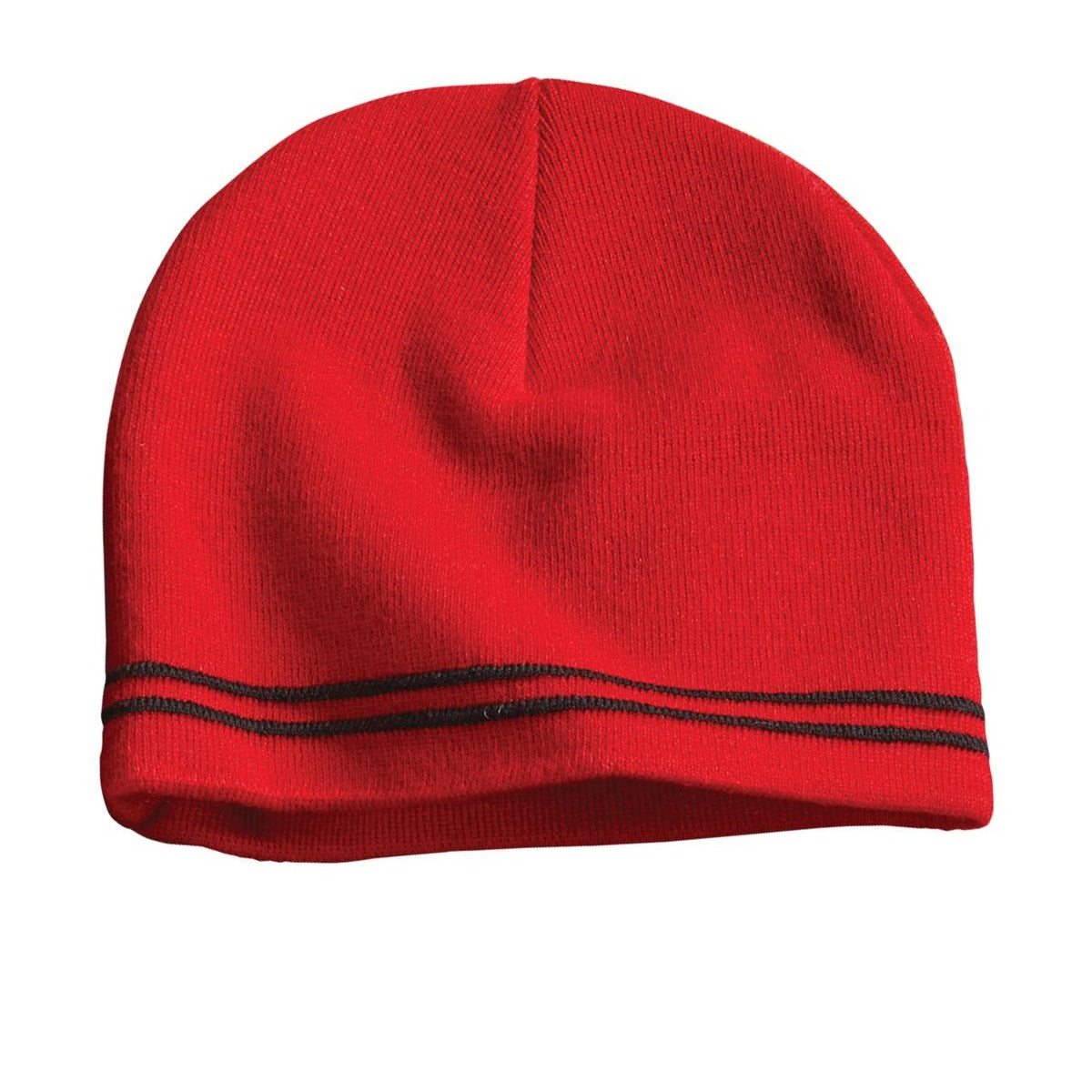 Black/Iron Grey Beanie - Sport-Tek - Warm Acrylic