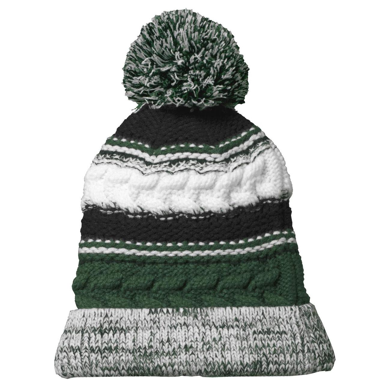 Iron Grey Beanie - Sport-Tek - Chunky Knit Design