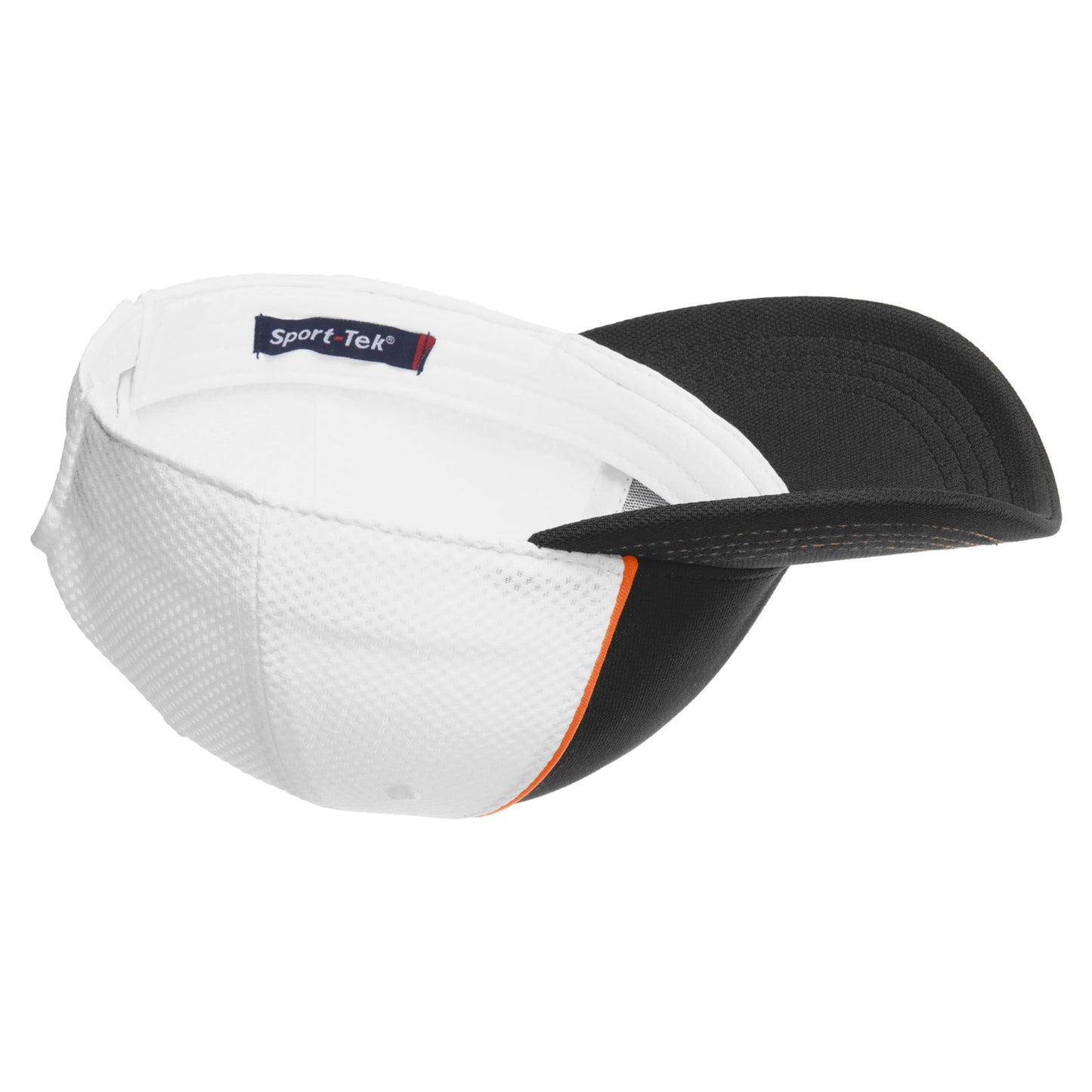 Orange/Black/White Ball Caps - Sport-Tek - Breathable Mesh Design