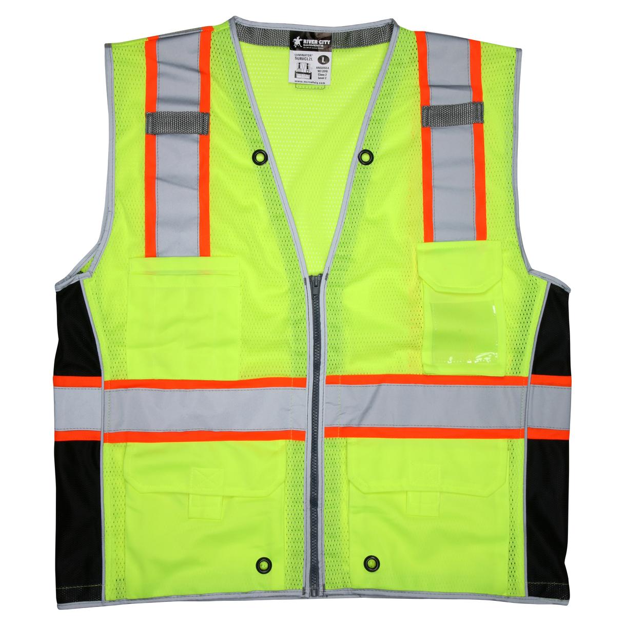 Yellow Safety Vest - MCR Safety - Fluorescent Mesh