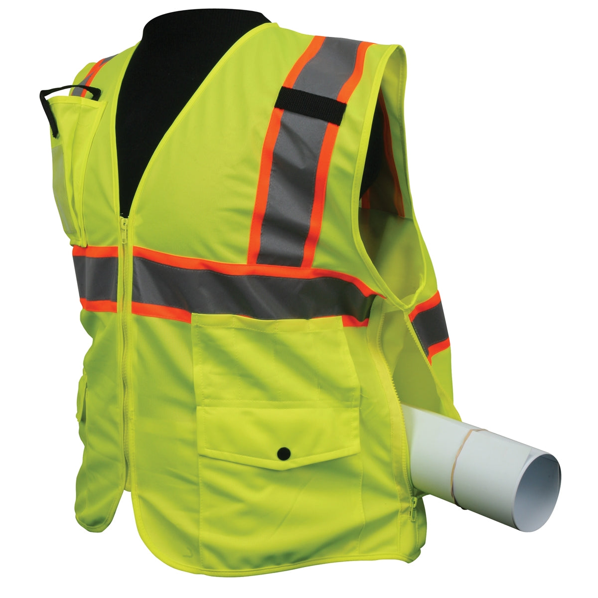 Yellow/Lime Safety Vest - MCR Safety - Solid Surveyor
