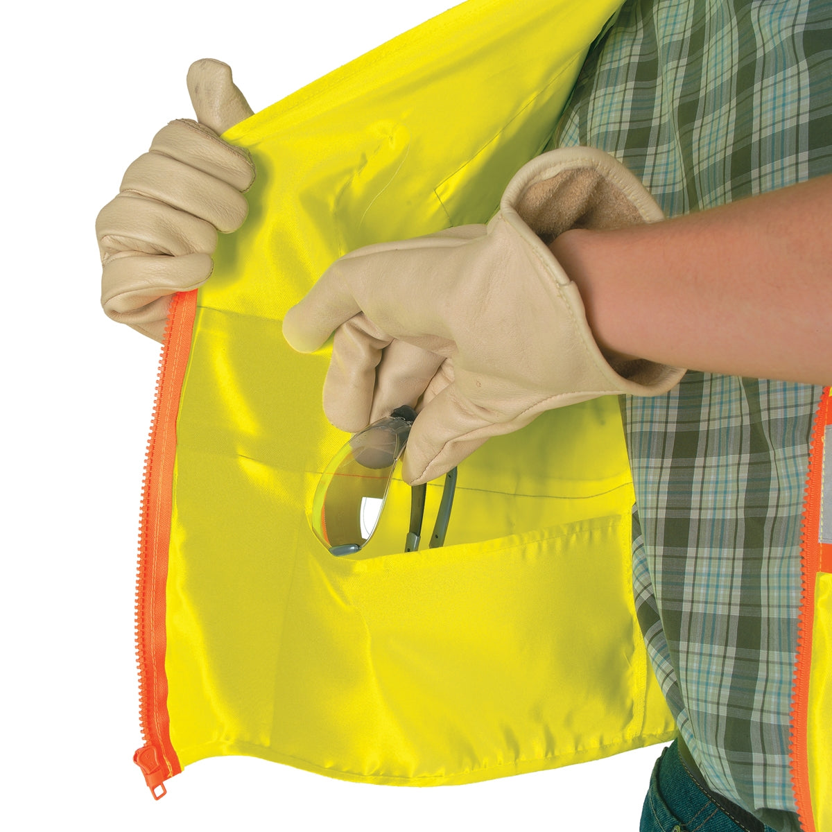 Yellow/Lime Safety Vest - MCR Safety - Two-Tone Design