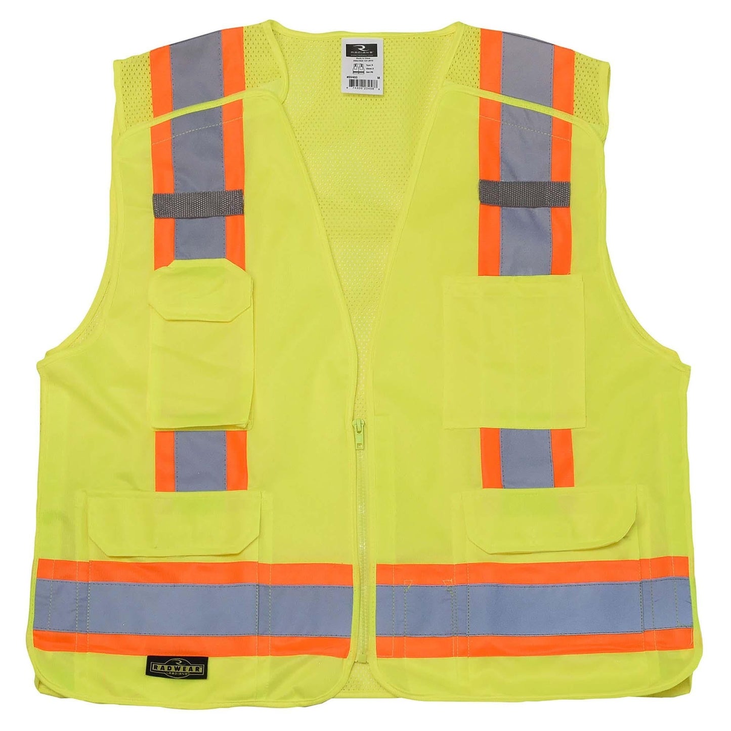 Yellow/Lime Safety Vest - Radians - Breakaway Design