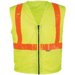 Yellow/Lime Safety Vests - brand - Mesh Material