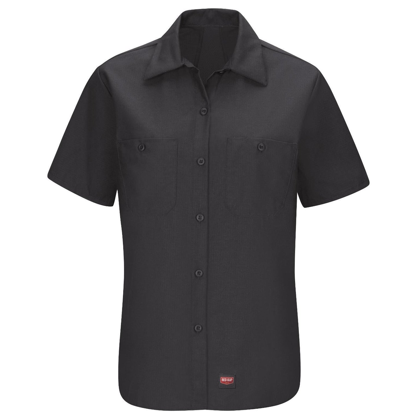 Black Button Up Shirts - Red Kap - Breathable Fabric
