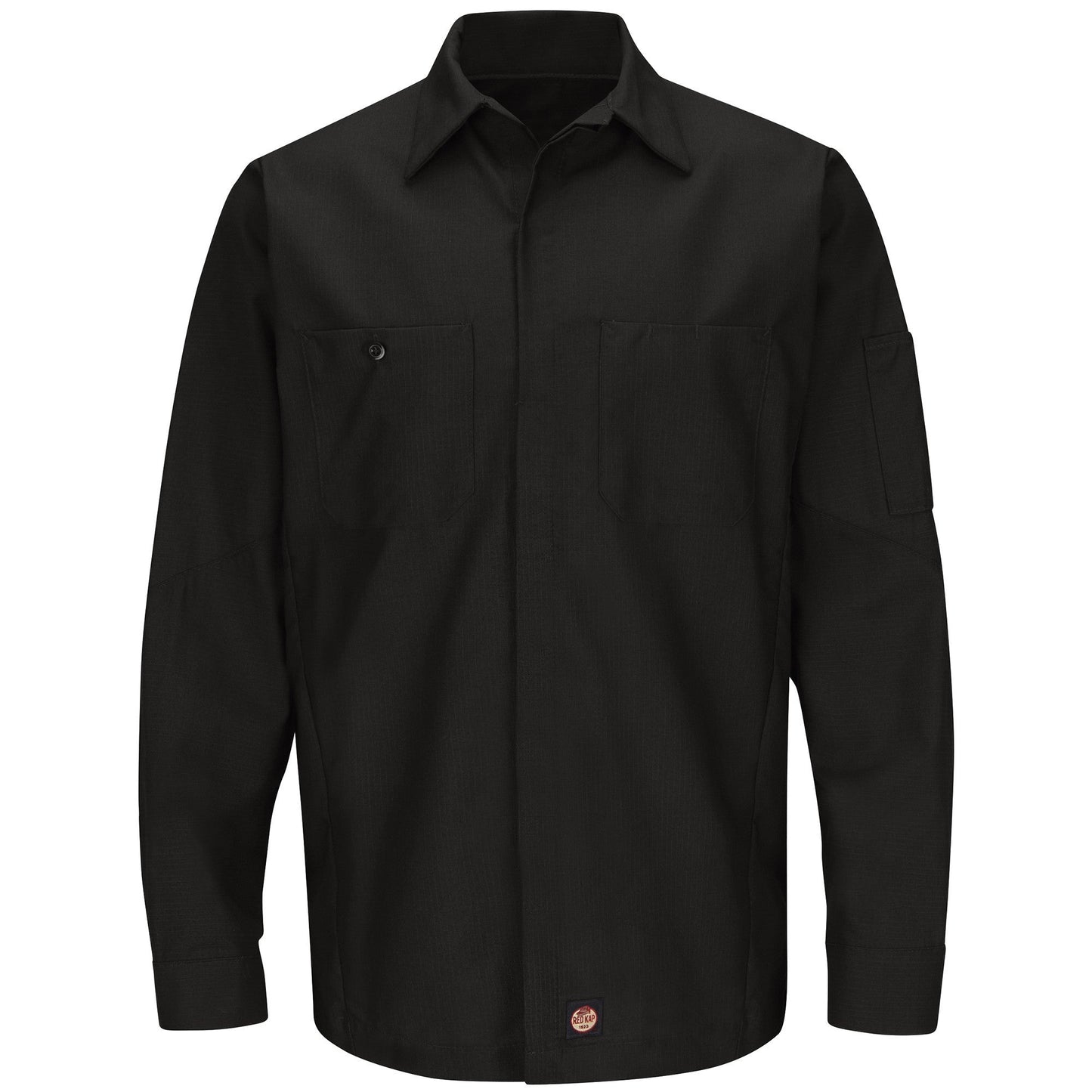 Black Button Up Shirt - Red Kap - Durable Ripstop Fabric