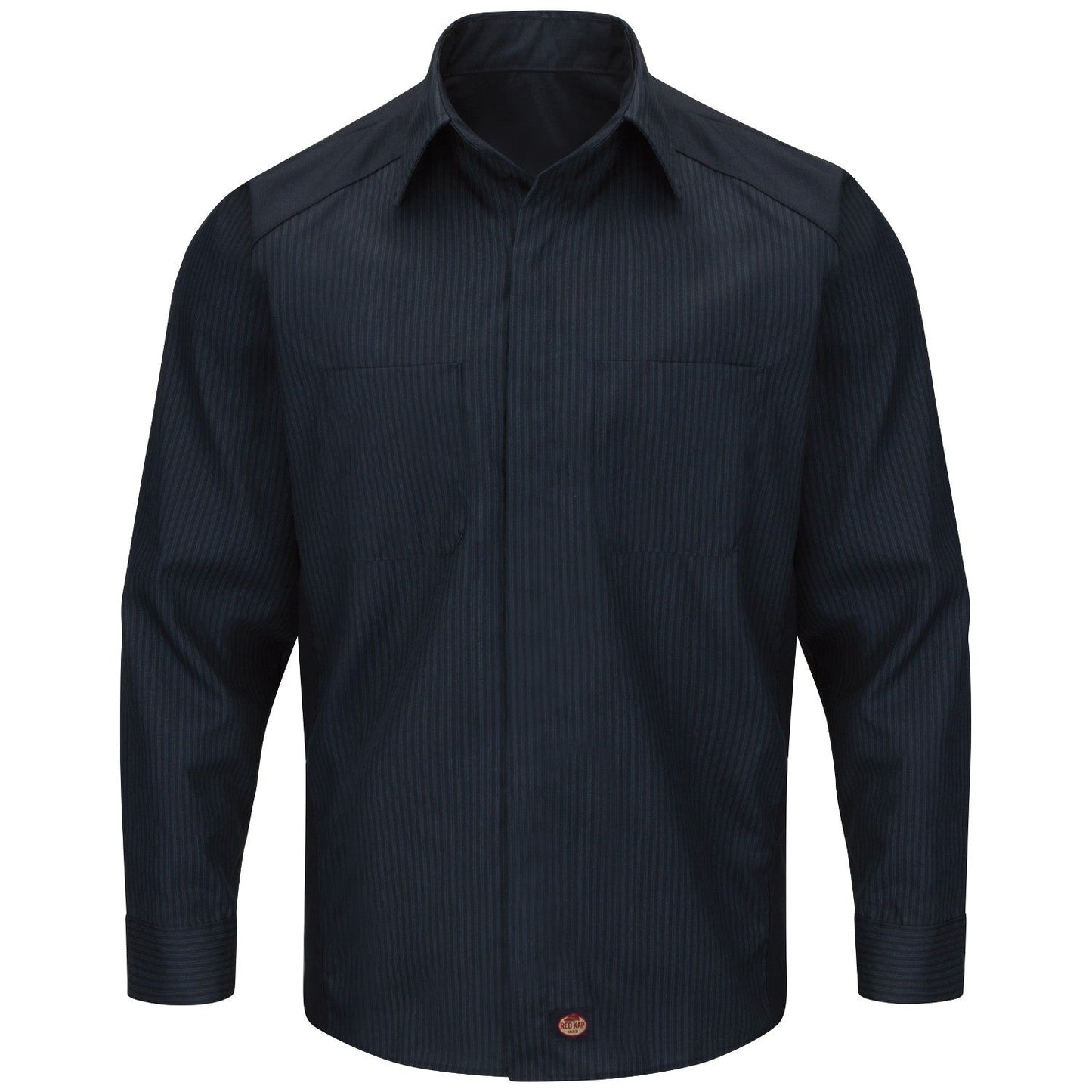 Navy Contrast Button Up Shirt - Red Kap - Stylish Design