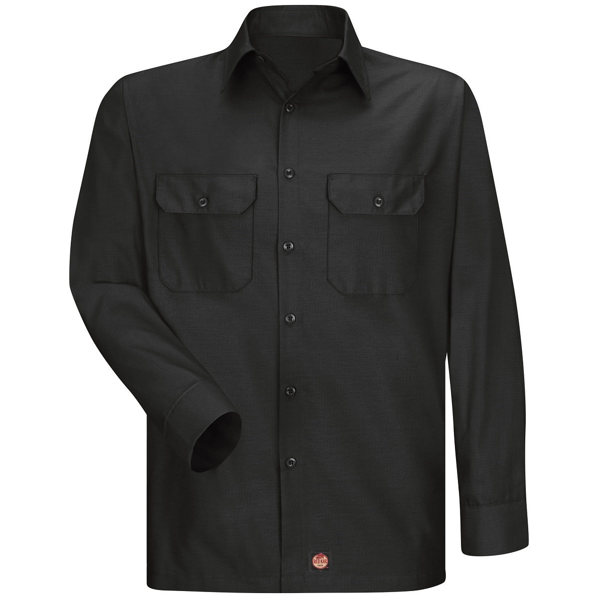 Black Button Up Shirt - Red Kap - Ripstop Fabric