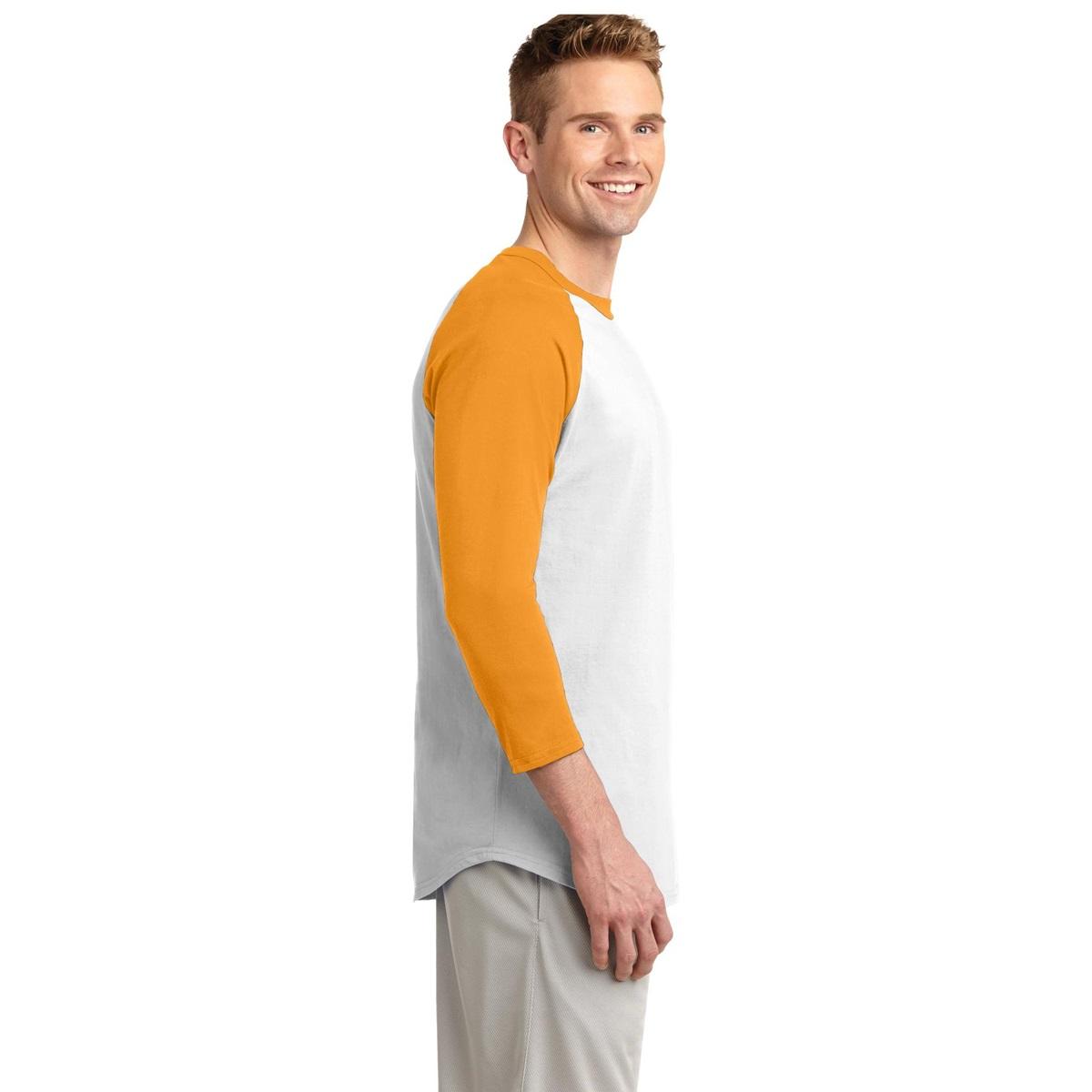 White/Deep Orange Jersey - Sport-Tek - Soft Cotton