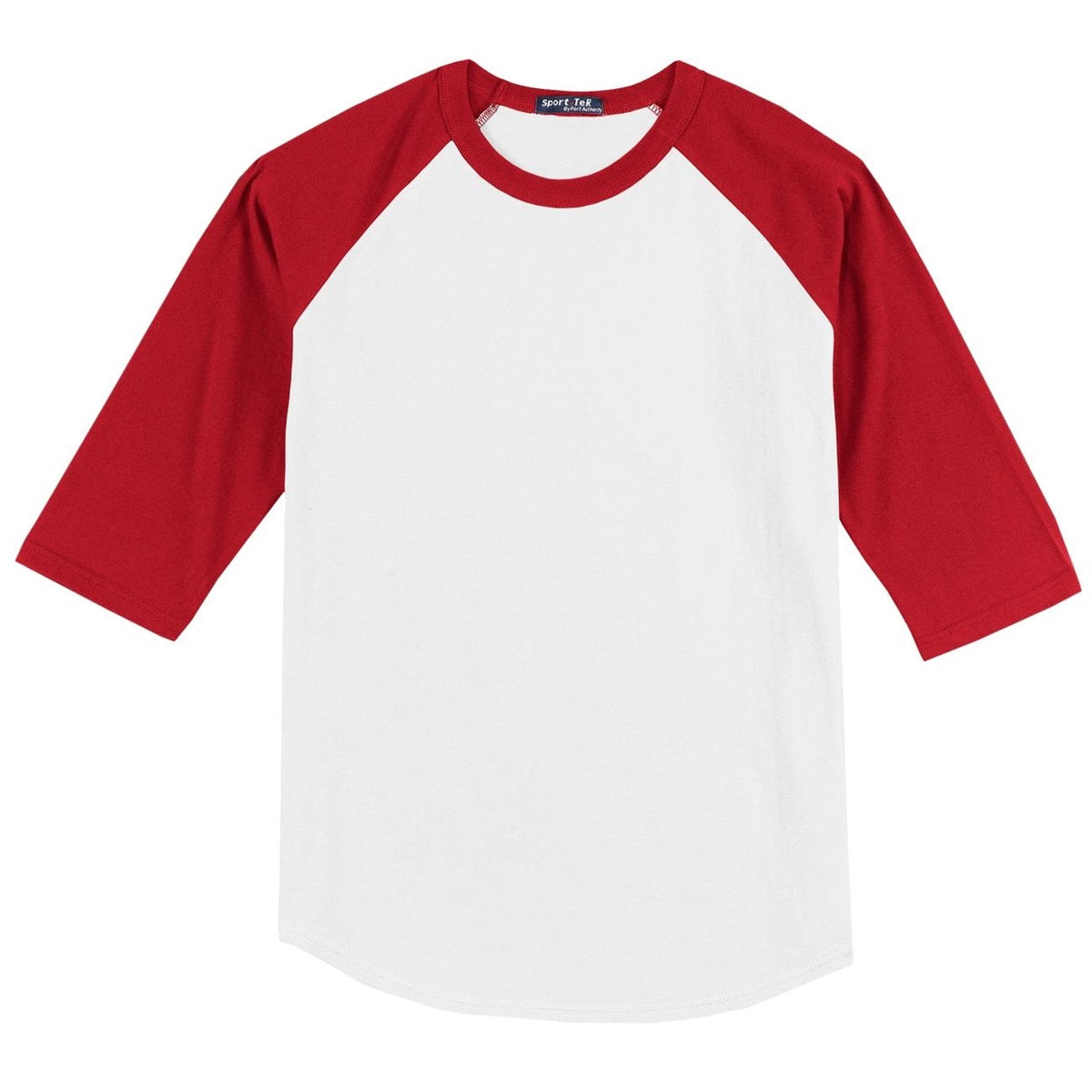 White/Deep Orange Jersey - Sport-Tek - Soft Cotton