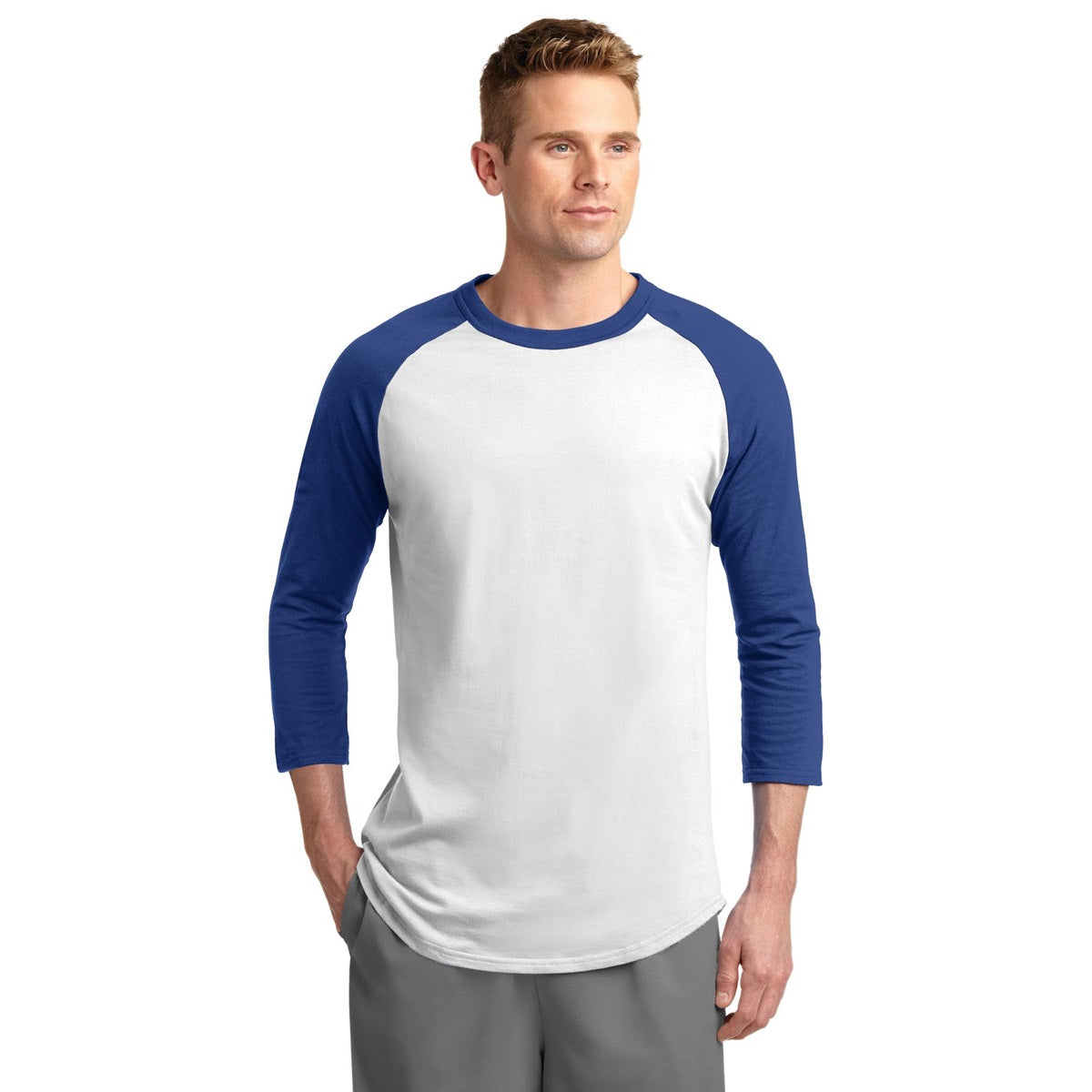 White/Deep Orange Jersey - Sport-Tek - Soft Cotton