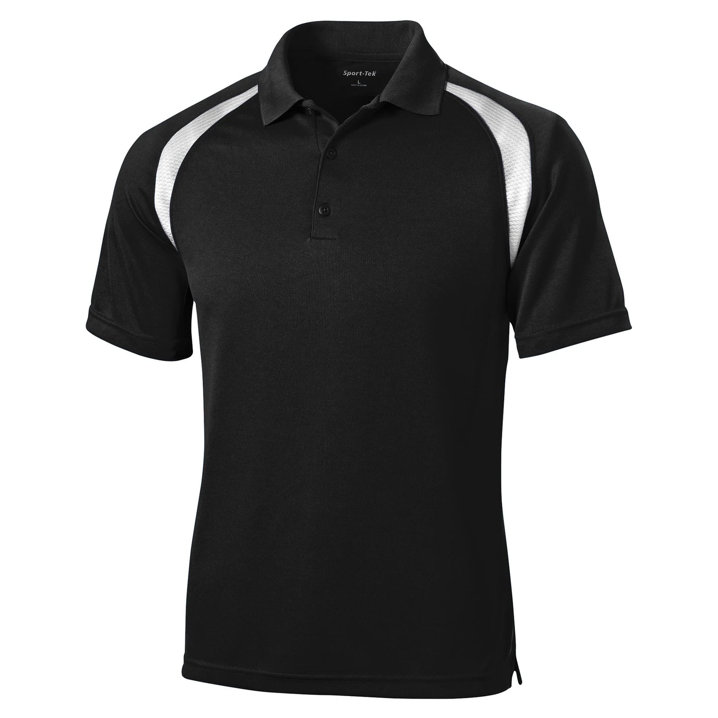Black/White Polo Shirt - Sport-Tek - Colorblock Style