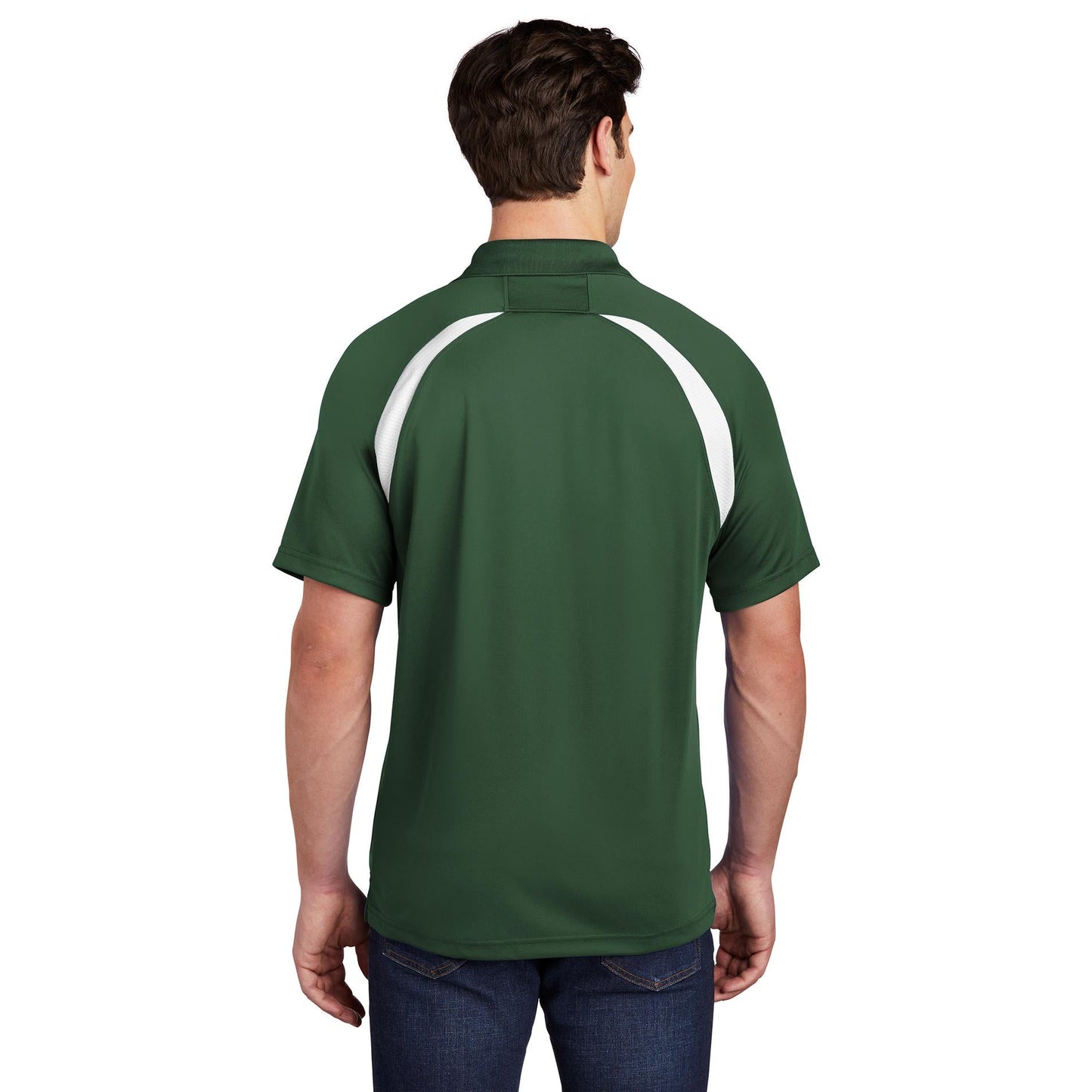 Black/White Polo Shirt - Sport-Tek - Colorblock Style
