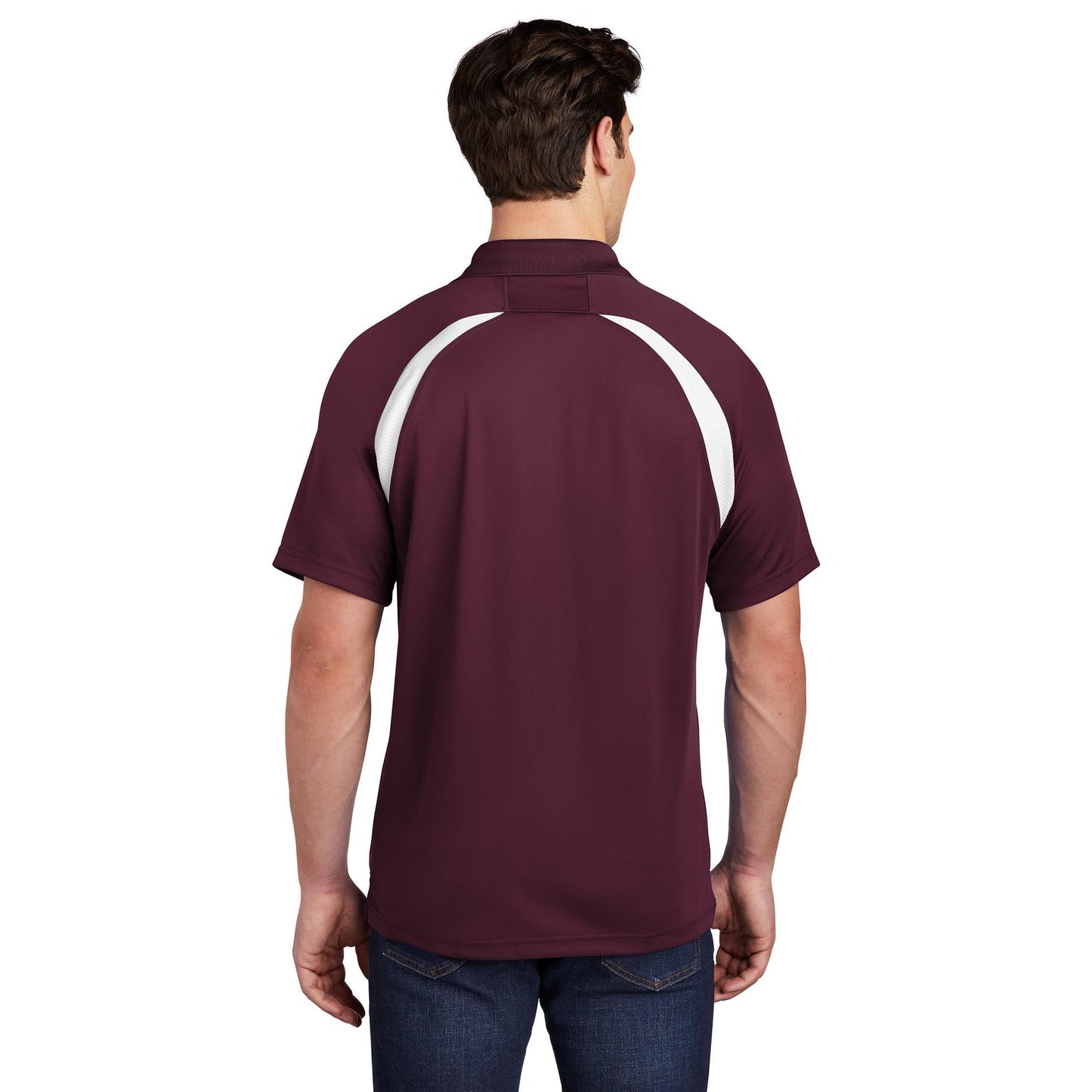 Black/White Polo Shirt - Sport-Tek - Colorblock Style