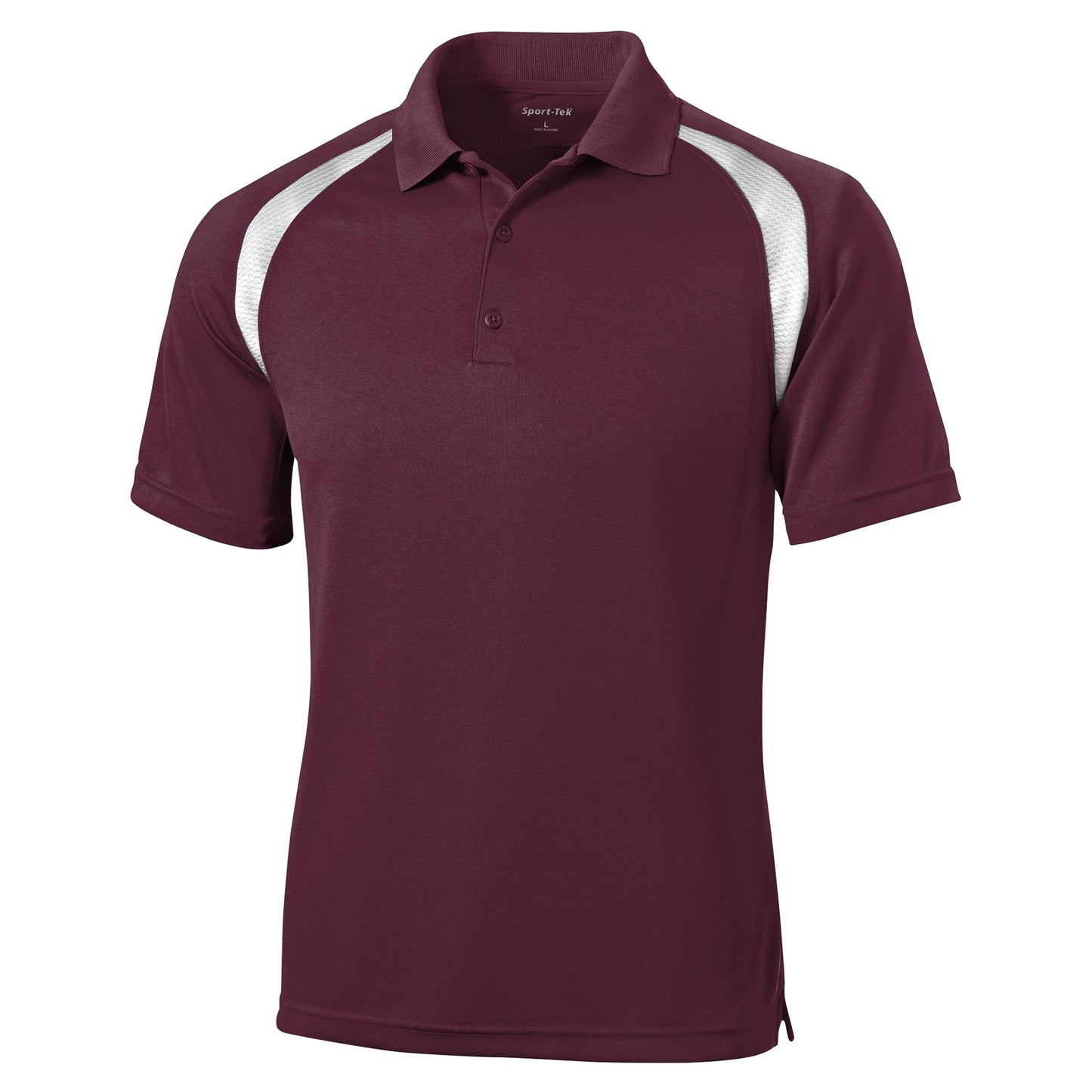 Black/White Polo Shirt - Sport-Tek - Colorblock Style