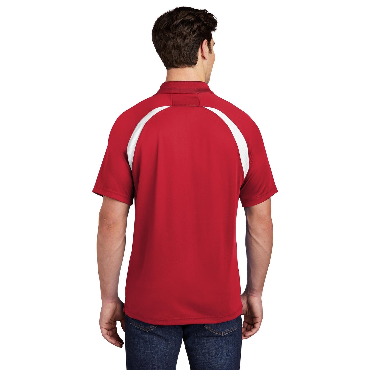Black/White Polo Shirt - Sport-Tek - Colorblock Style
