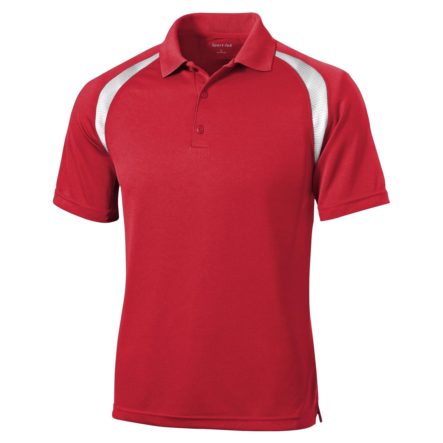 Black/White Polo Shirt - Sport-Tek - Colorblock Style