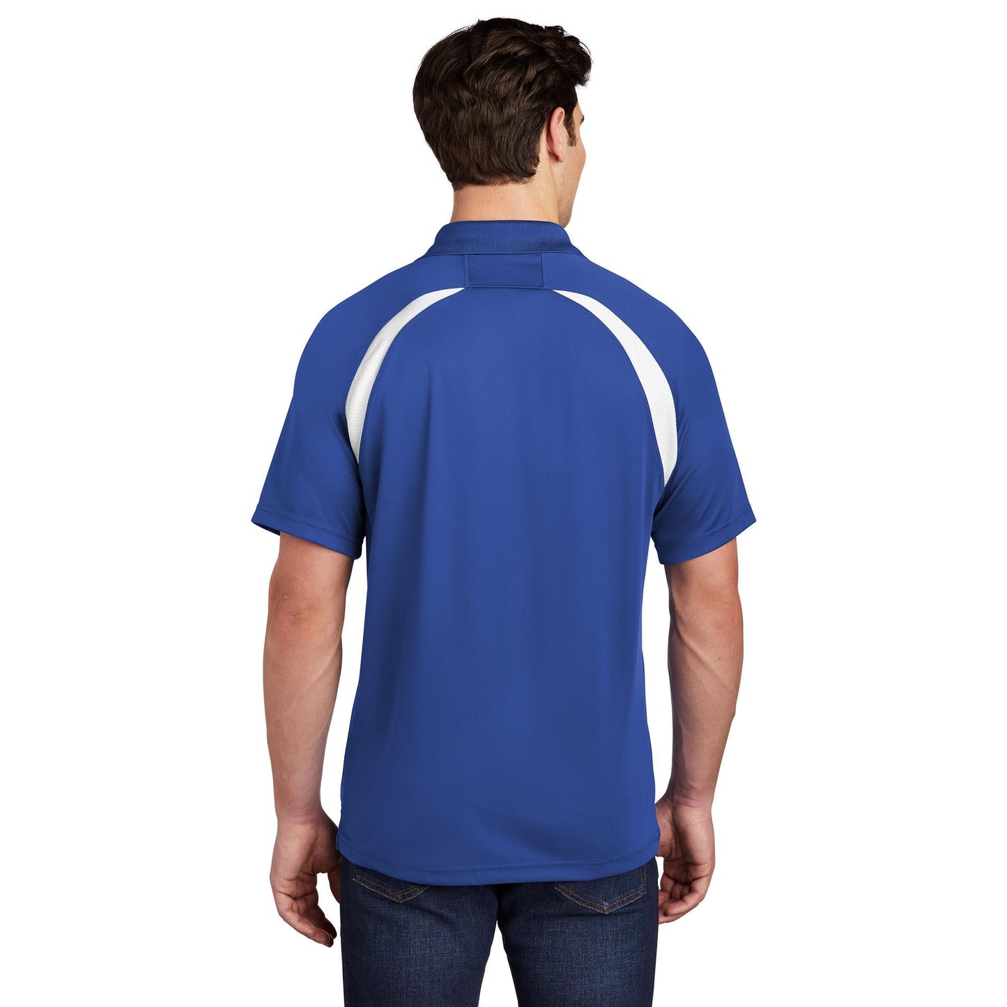 Black/White Polo Shirt - Sport-Tek - Colorblock Style