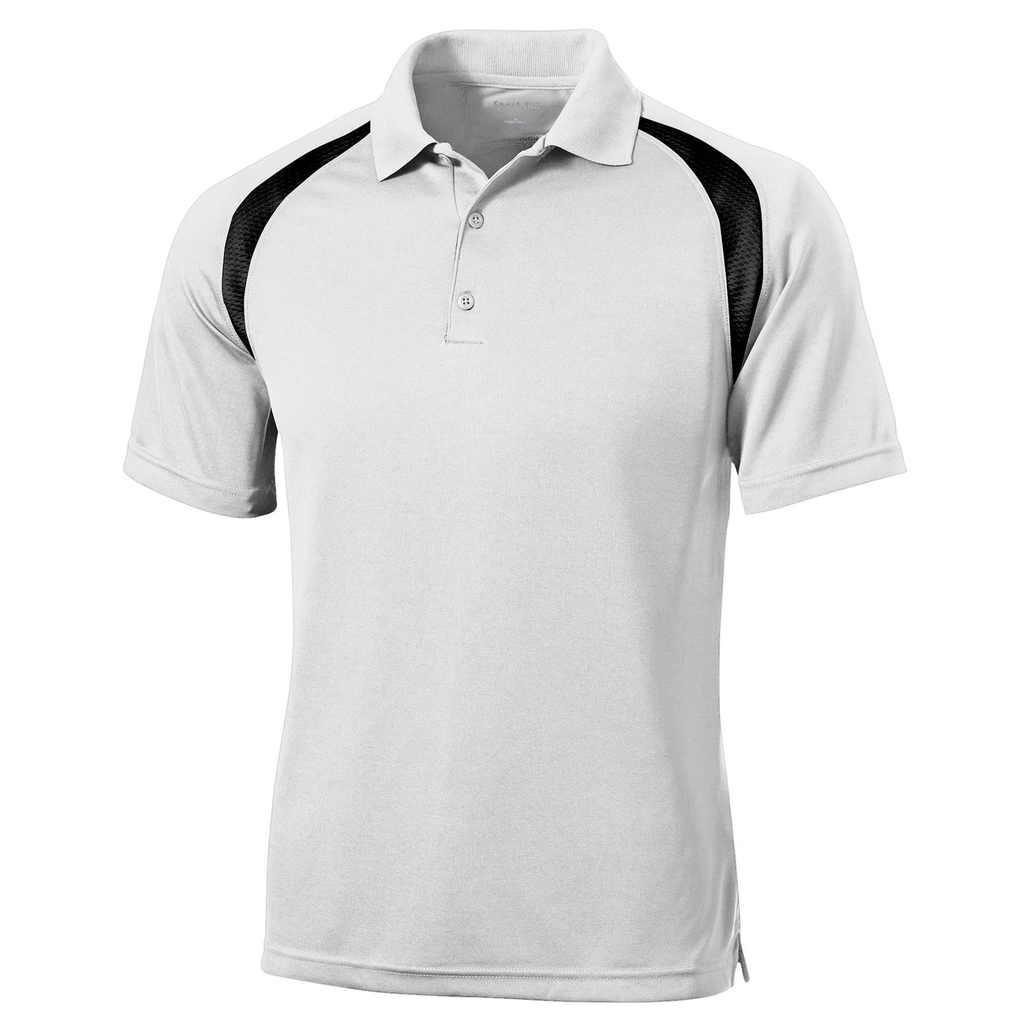 Black/White Polo Shirt - Sport-Tek - Colorblock Style