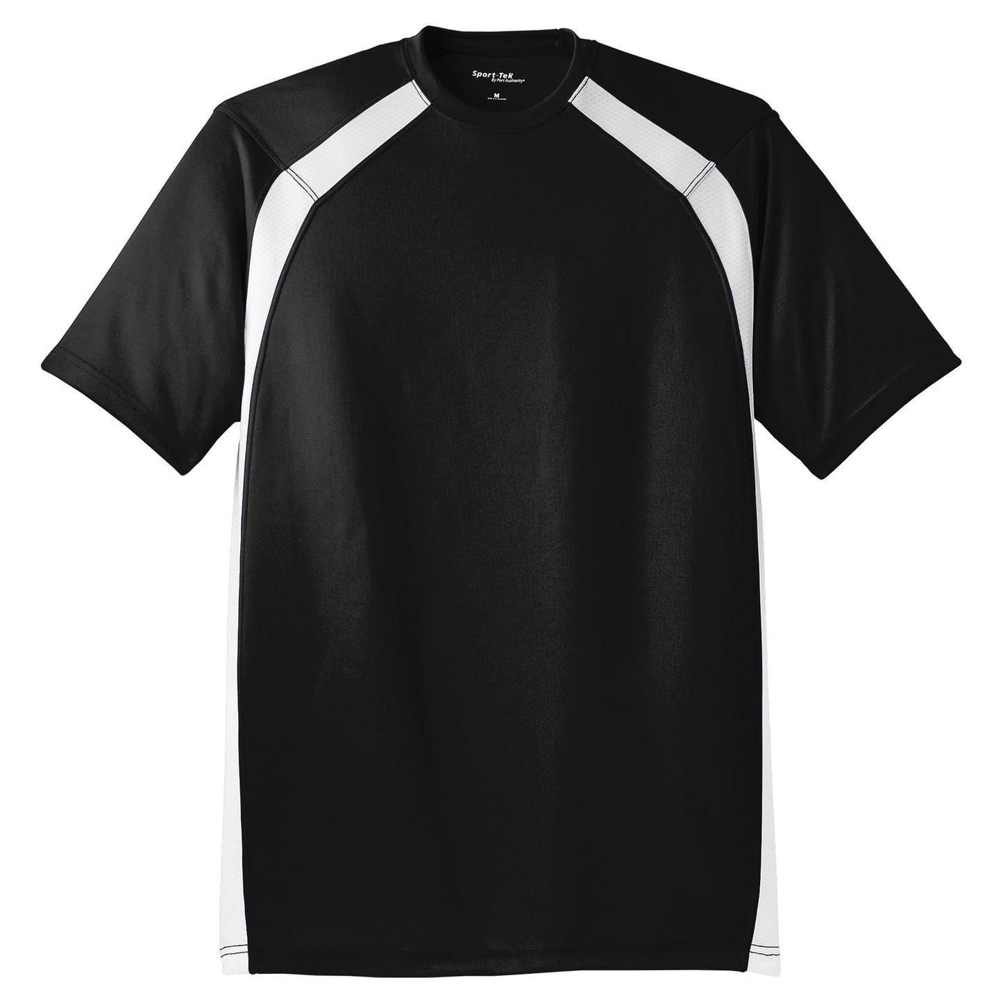 Black/White T-Shirts - Sport-Tek - Athletic Fit