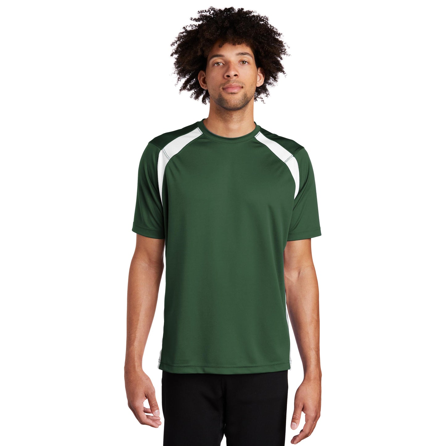 Black/White T-Shirts - Sport-Tek - Athletic Fit