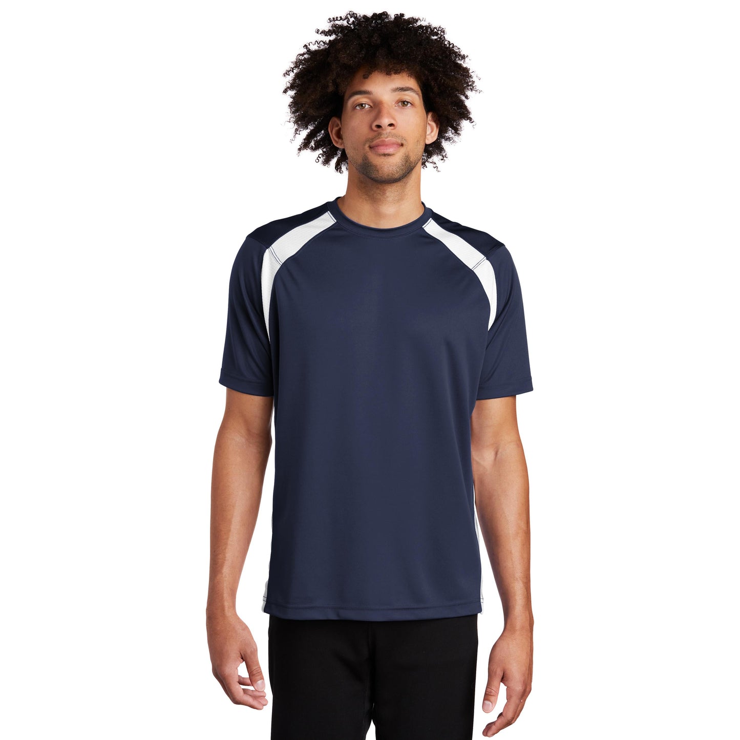Black/White T-Shirts - Sport-Tek - Athletic Fit