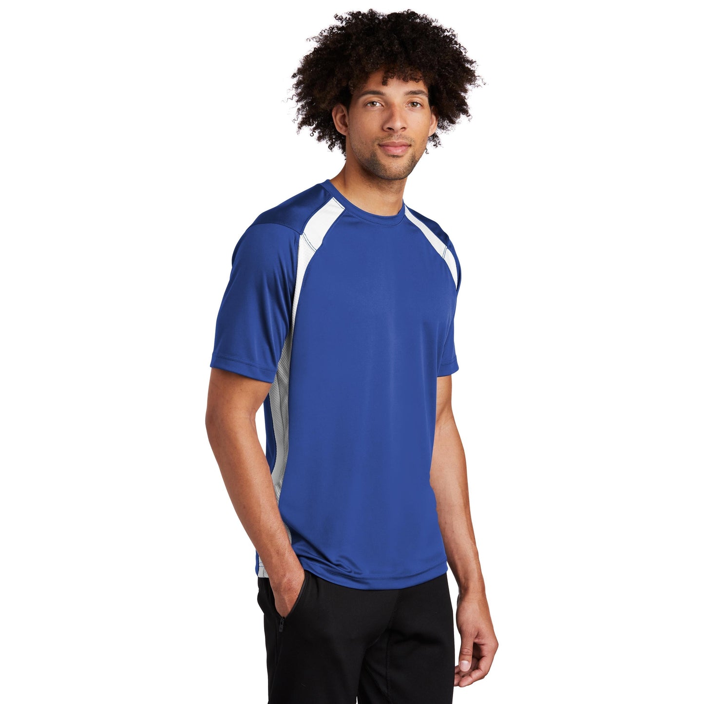 Black/White T-Shirts - Sport-Tek - Athletic Fit