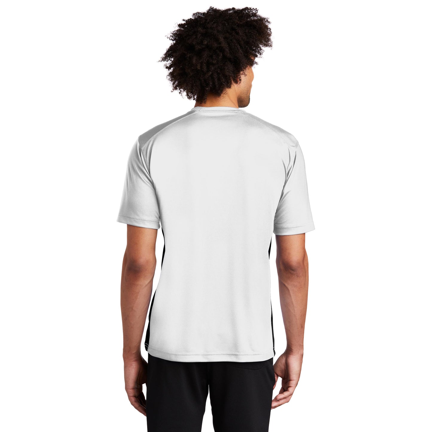 Black/White T-Shirts - Sport-Tek - Athletic Fit