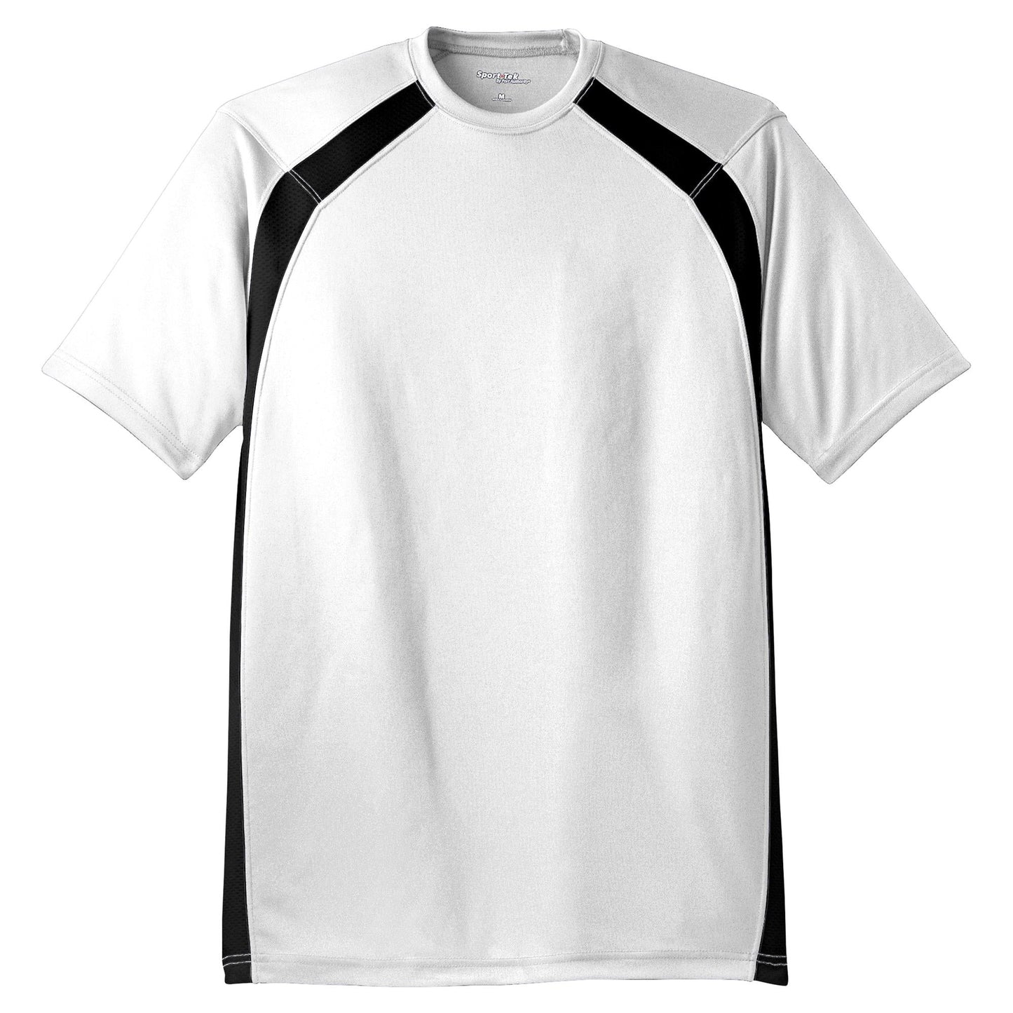 Black/White T-Shirts - Sport-Tek - Athletic Fit