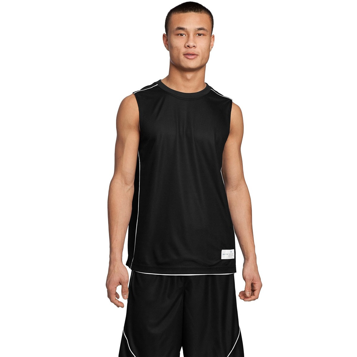 Black T-Shirts - Sport-Tek - Reversible Mesh Tee - Athletic Fit - Soft Fabric