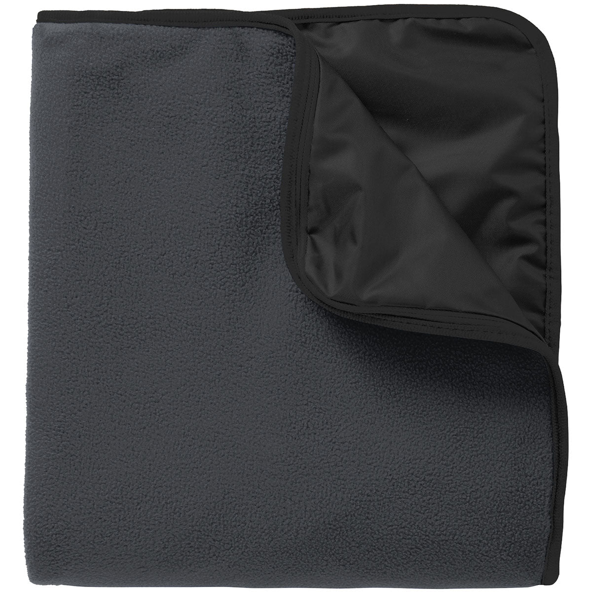 Lead Grey/Black Blanket - Port Authority - Cozy Fleece