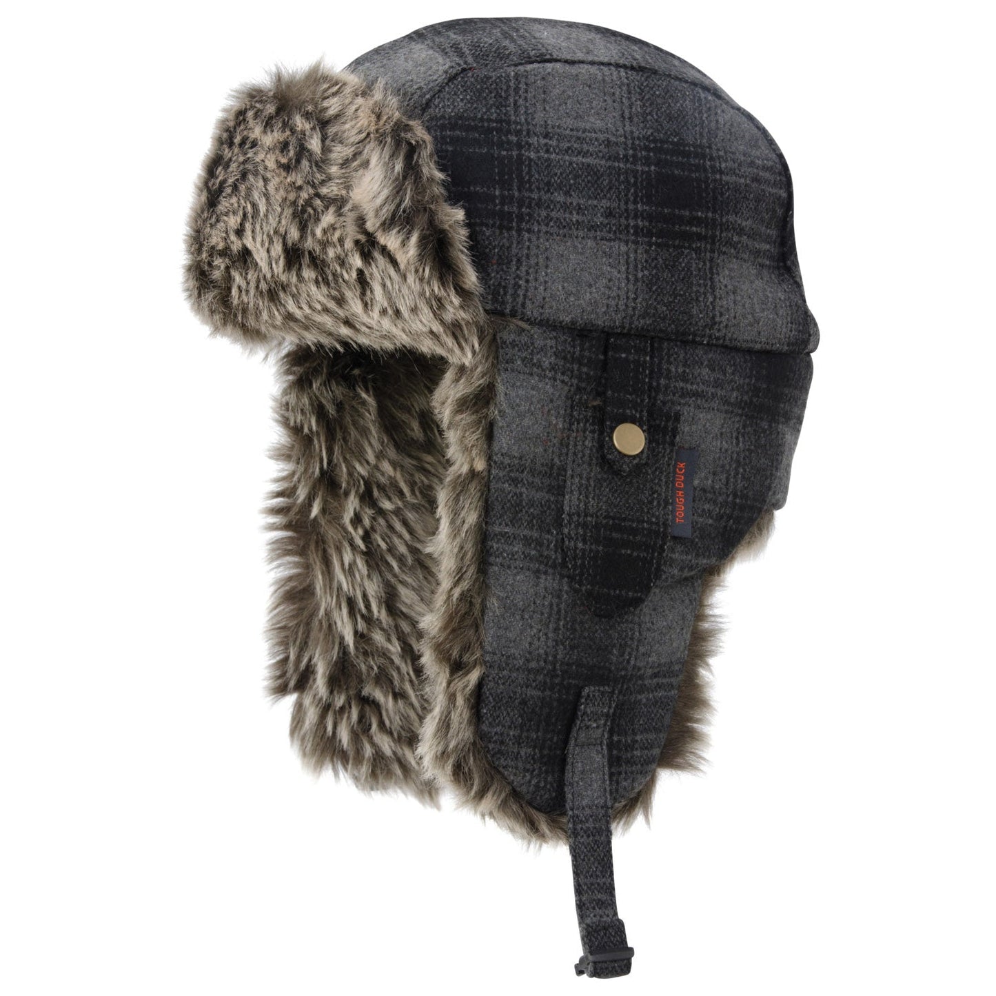 Red Plaid Aviator Hat - Tough Duck - Warm and Durable