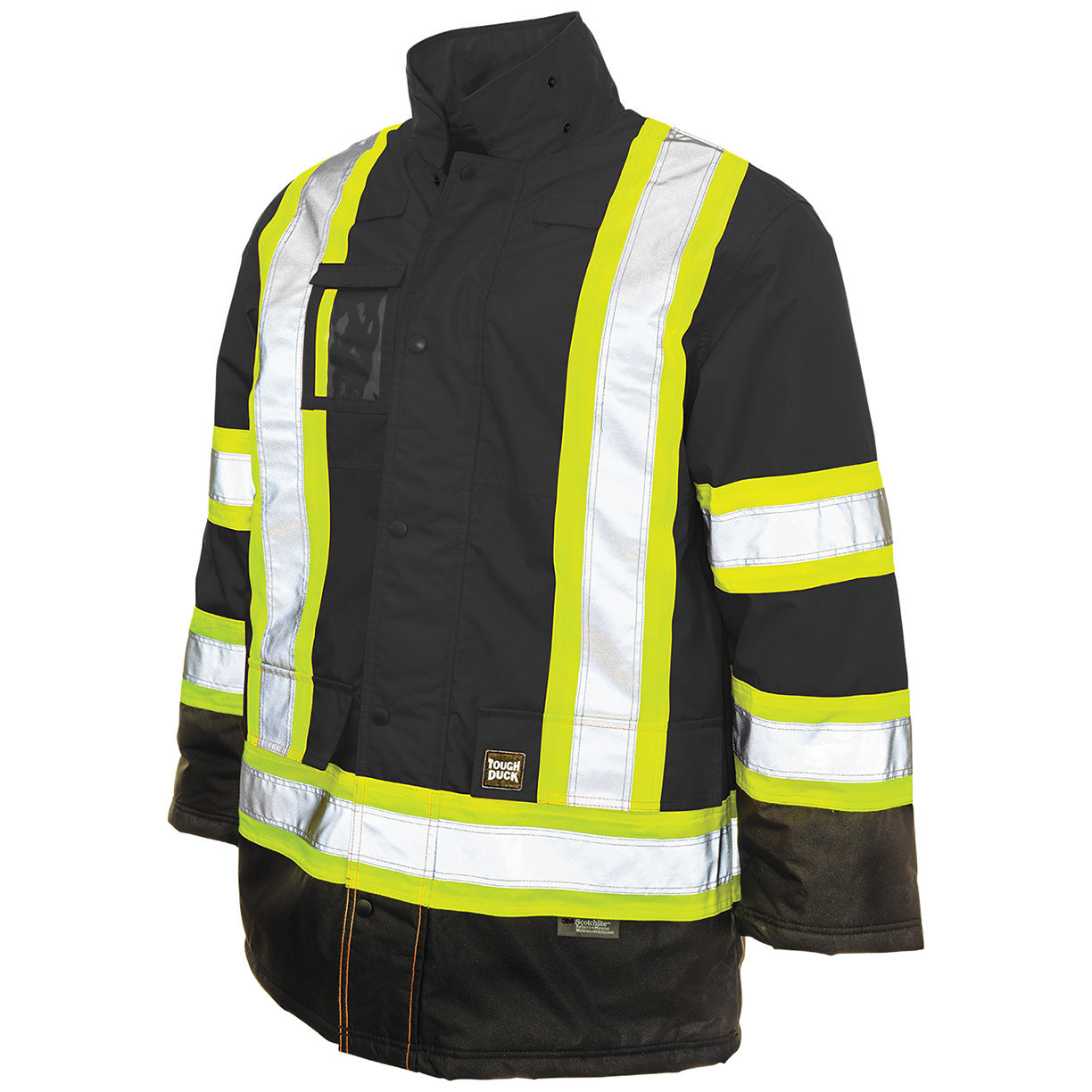 Black Safety Jacket - Tough Duck - High Visibility