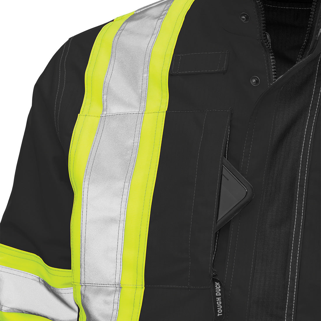 Black Safety Jackets - Tough Duck - Waterproof Comfort