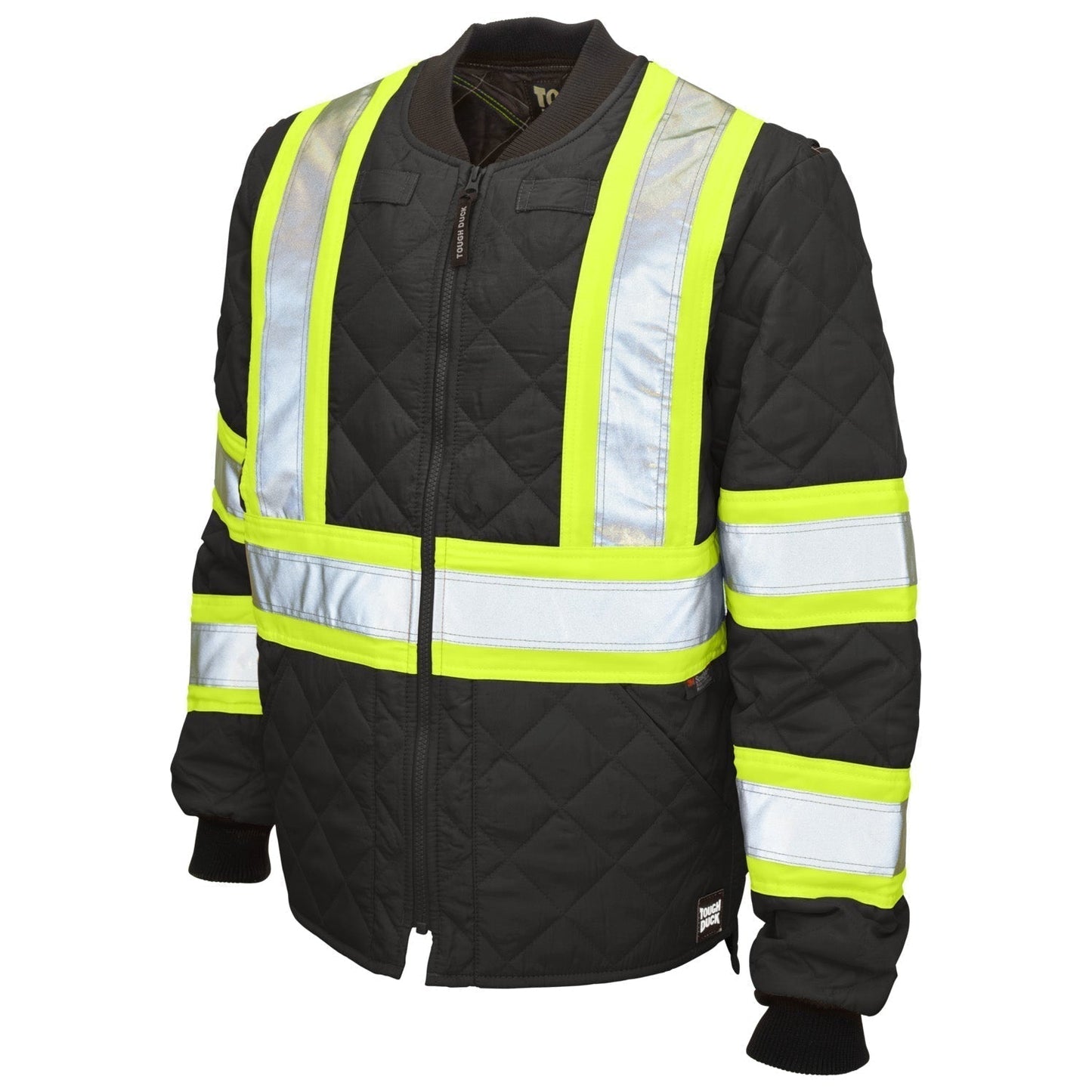 Black Safety Jacket - Tough Duck - Quilted Design
