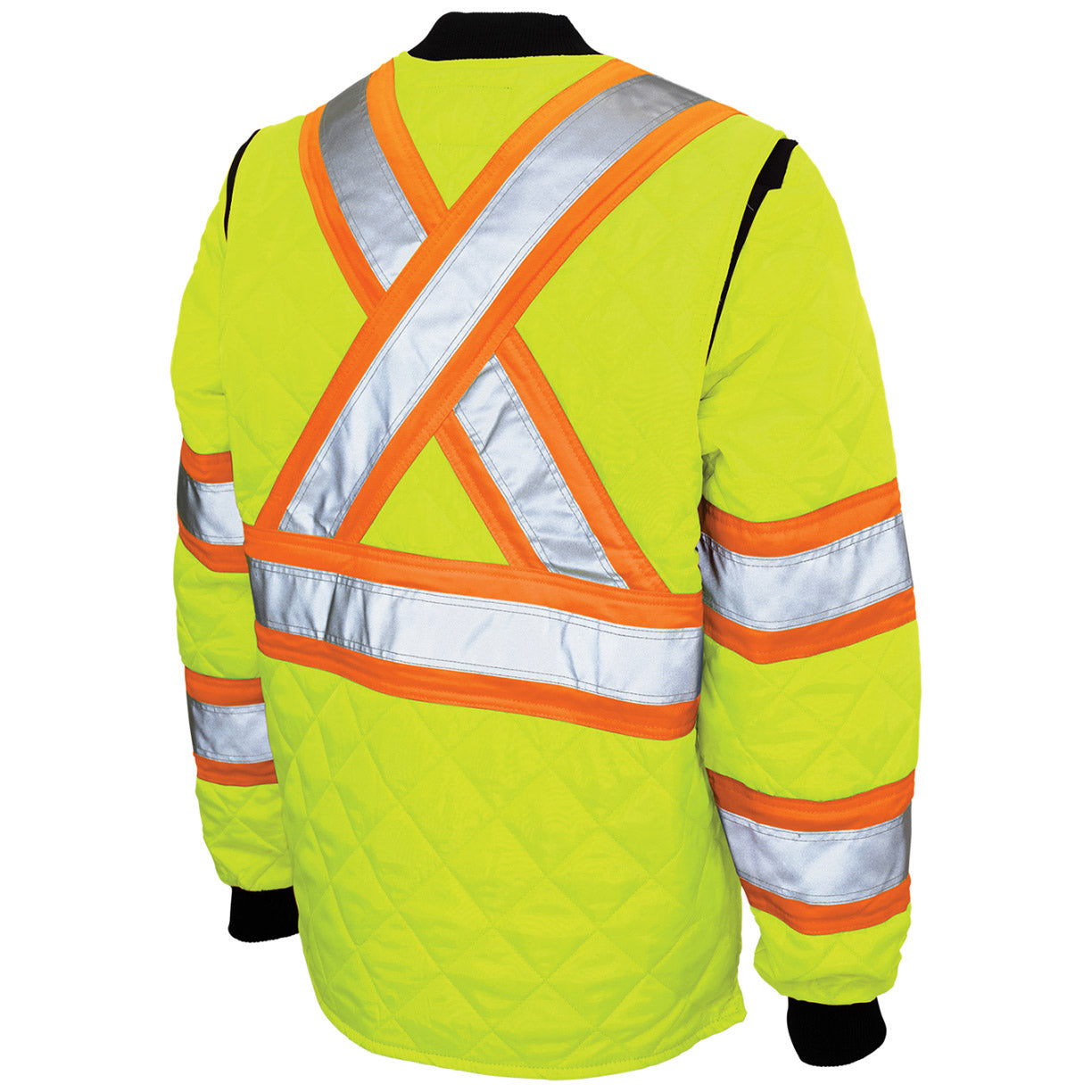 Black Safety Jacket - Tough Duck - Quilted Design