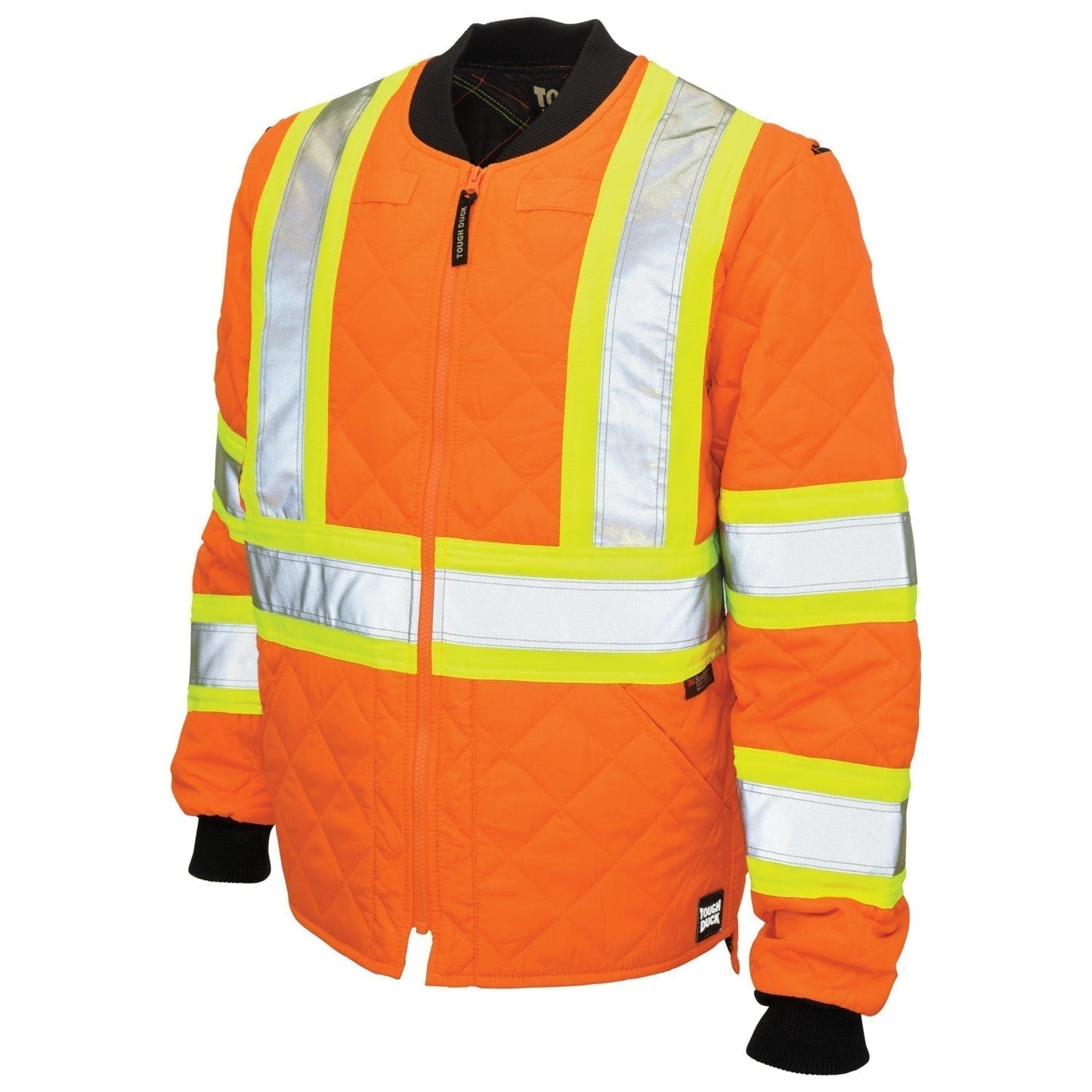 Black Safety Jacket - Tough Duck - Quilted Design