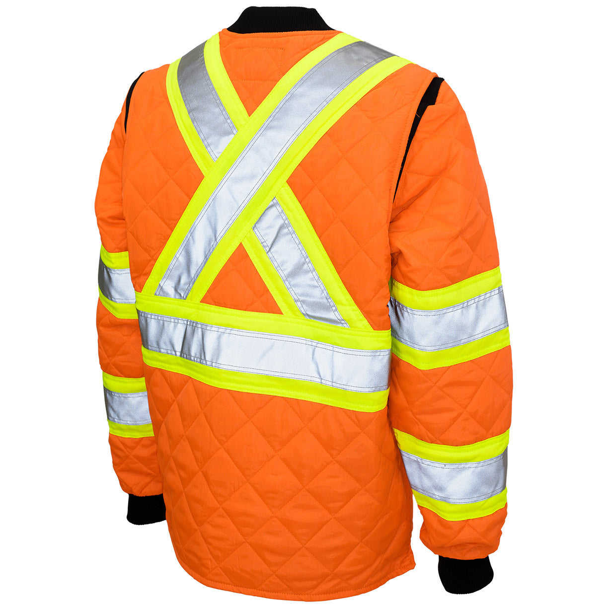 Black Safety Jacket - Tough Duck - Quilted Design