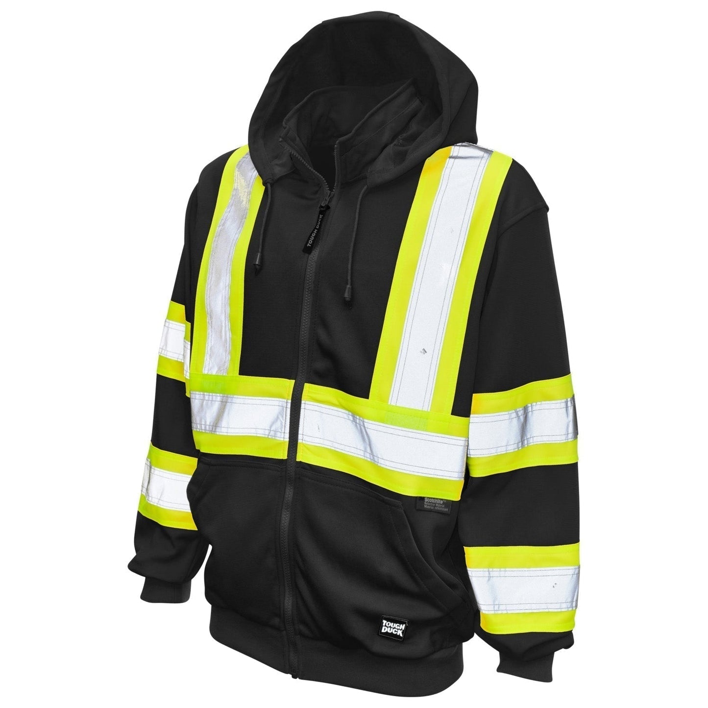 Black Safety Sweatshirt - Tough Duck - Fleece Unlined