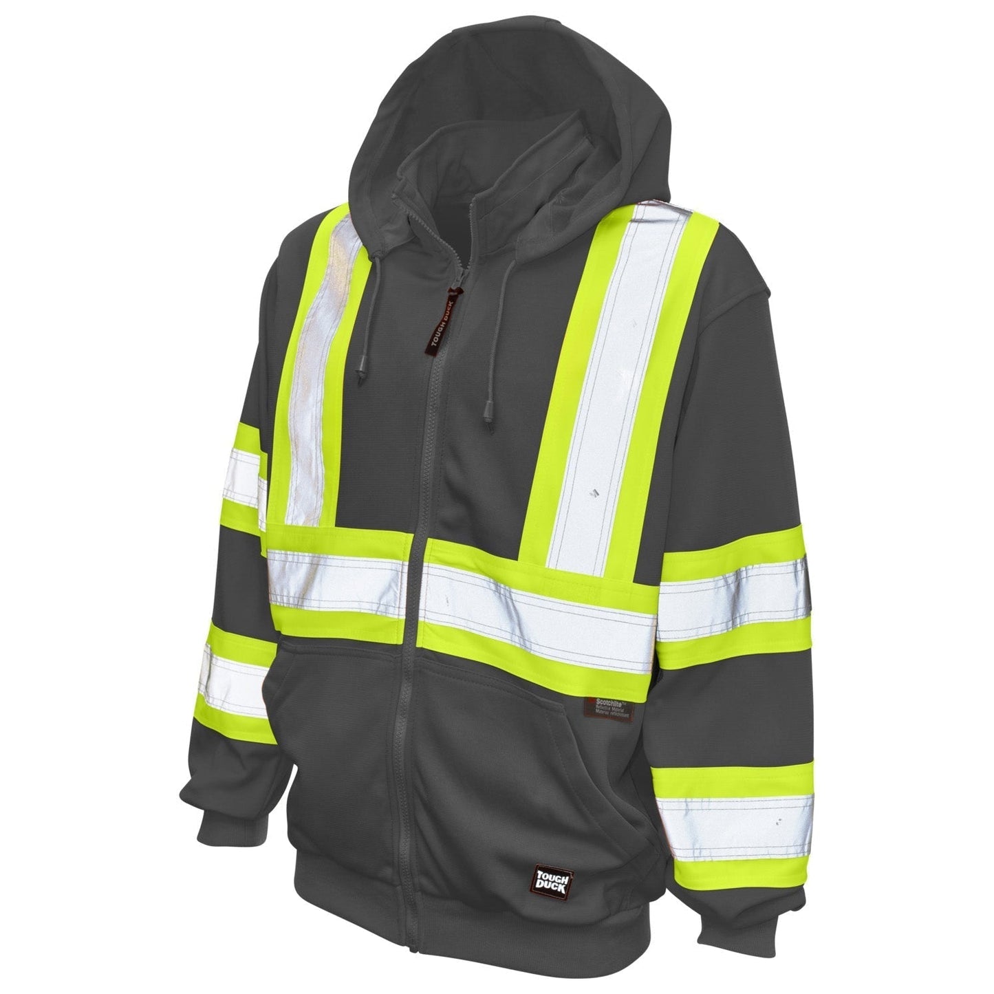 Black Safety Sweatshirt - Tough Duck - Fleece Unlined